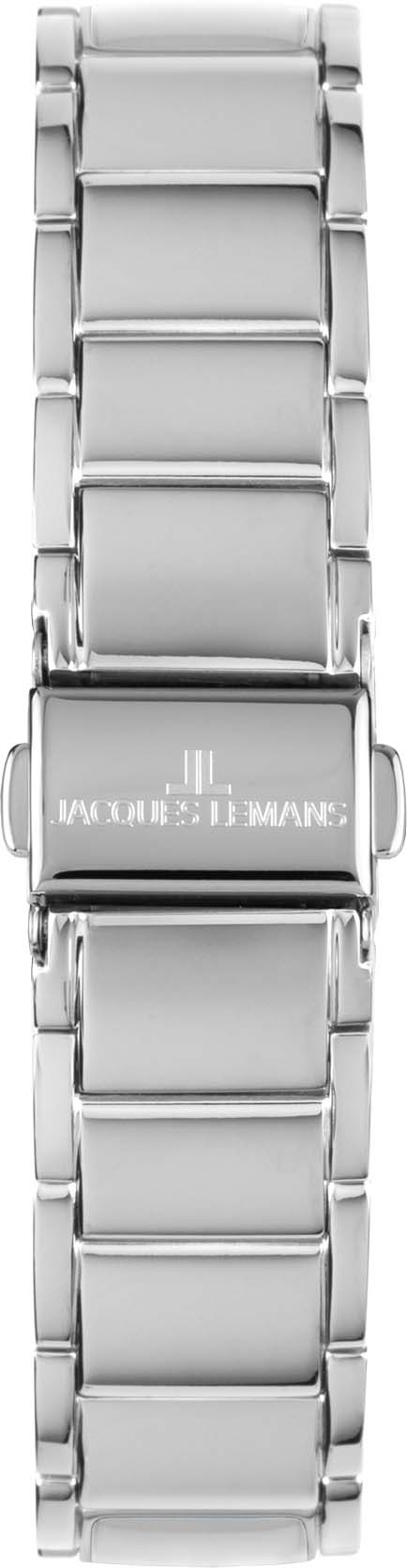 Jacques Lemans Solaruhr »Eco Power, 1-2108B«, Armbanduhr, Damenuhr, Perlmutt-Zifferblatt, Swarovski-Kristalle