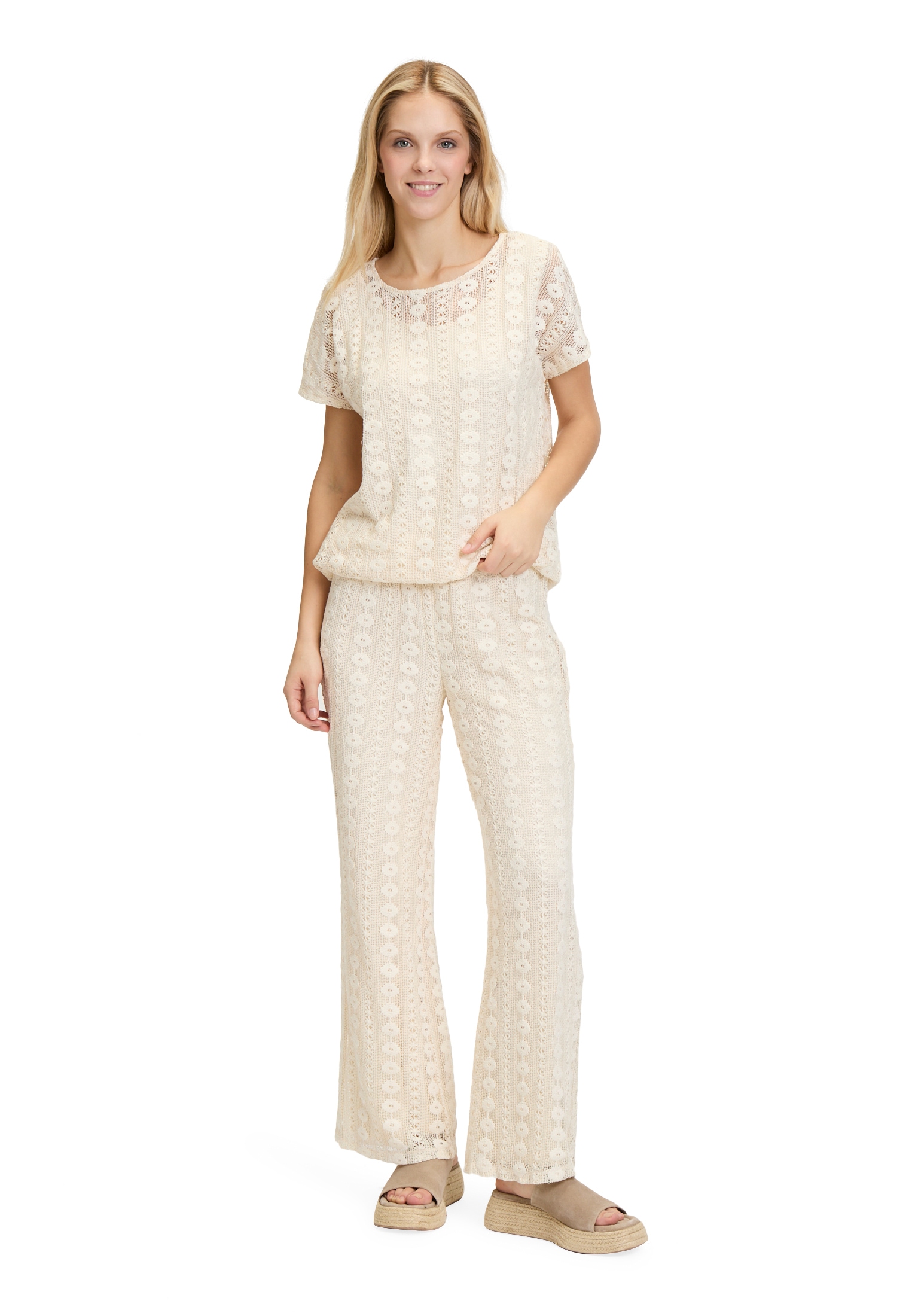 Cartoon Stoffhose »Cartoon Sommerhose mit Lochmuster«, Material