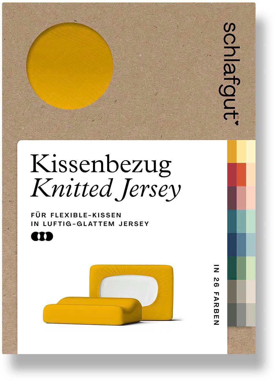Schlafgut Kissenbezug "Pure flexibler Kissenbezug für Nackenstützkissen" Bio-Baumwolle mit Elasthan, mit Gummizug, bügelfrei