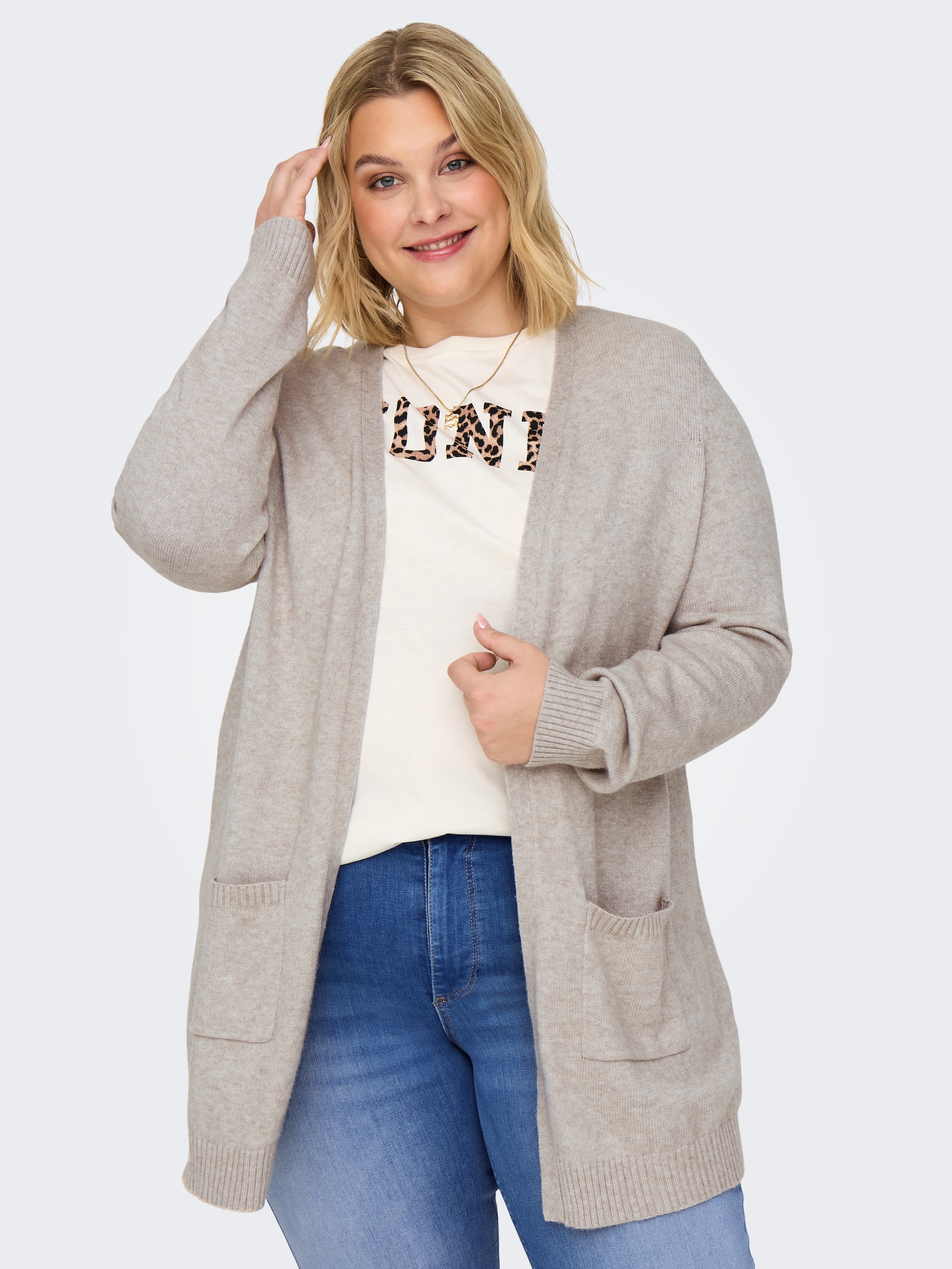 ONLY CARMAKOMA Strickjacke CARESLY L/S OPEN CARDIGAN NOOS KNT günstig online kaufen