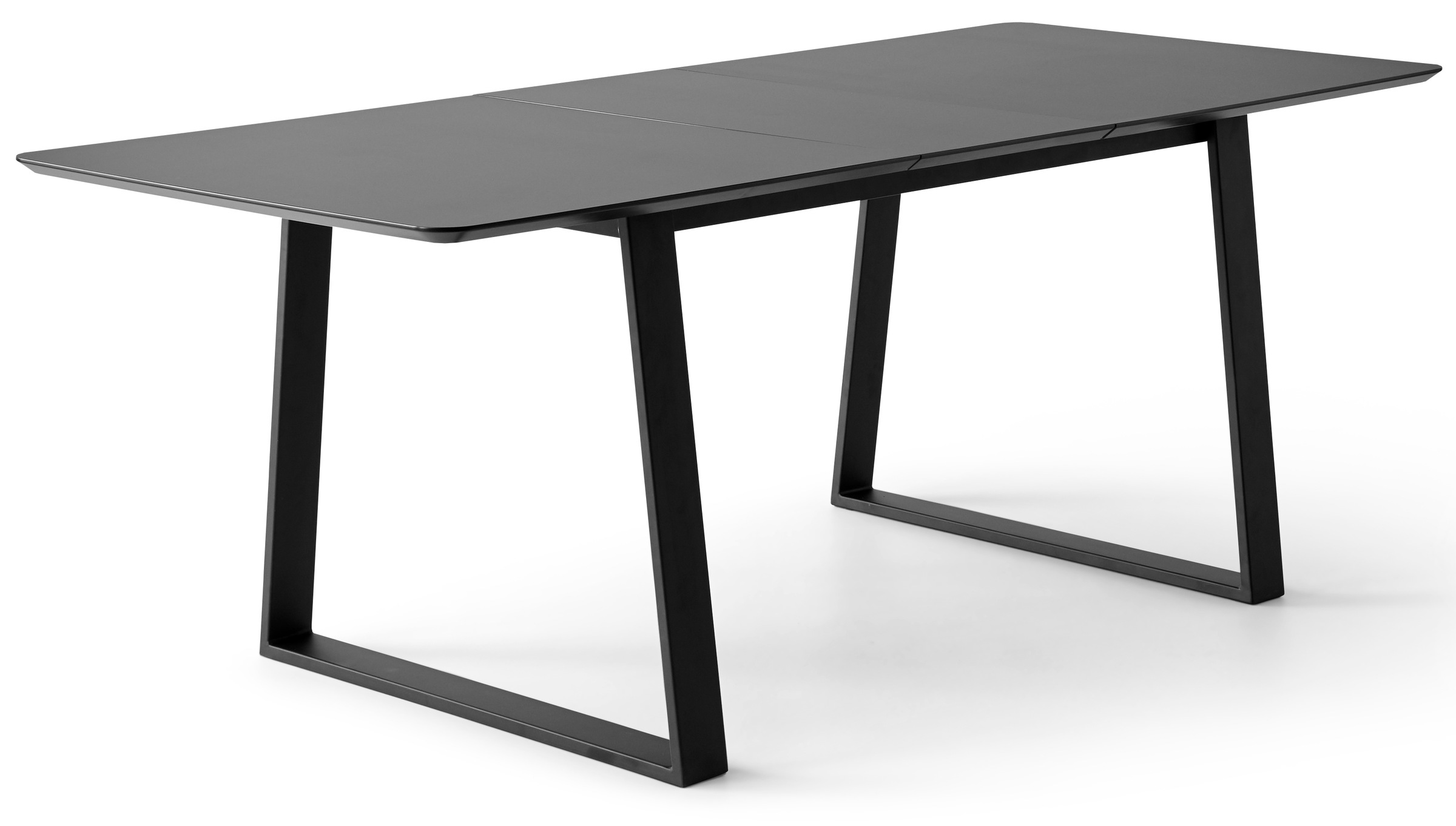 Trapez bestellen Einlegeplatten abgerundete Hammel Tischplatte MDF, by »Meza | Furniture BAUR 2 Esstisch Metallgestell, Hammel«,