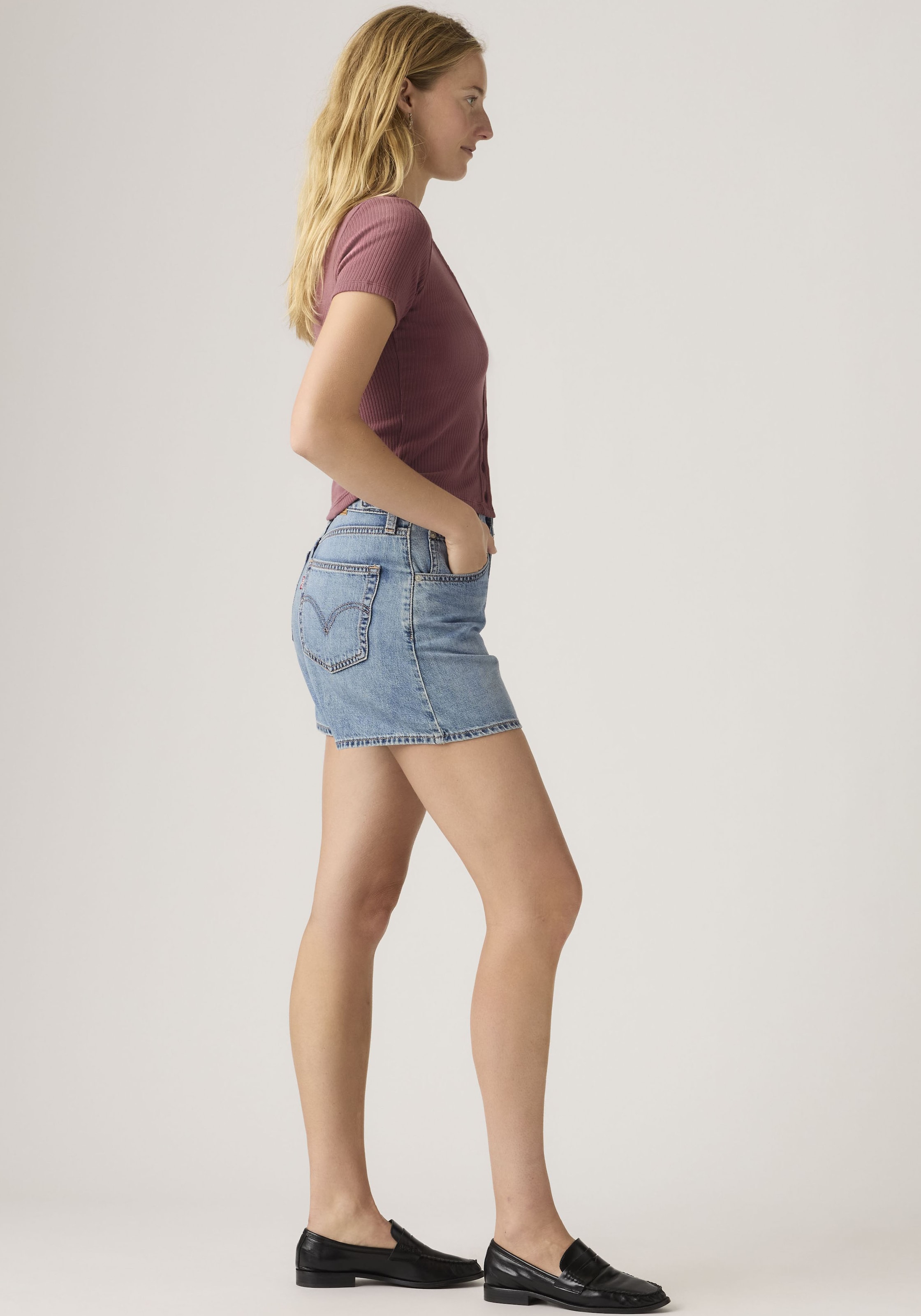 Levi's® Jeansshorts »CINCH MID THIGH SHORTS« mit hoher Leibhöhe, Baumwolldenim, loose fit