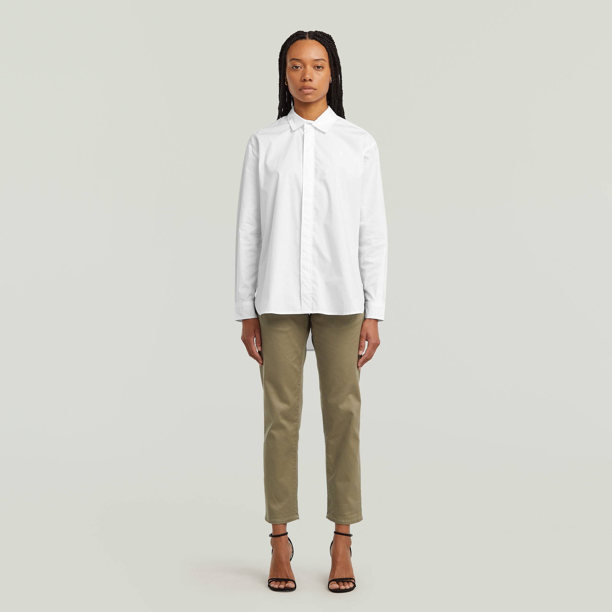 G-star pour femme. D25257-C105-6057 Pantalon chino brun Kate Boyfriend (27/32), Marron, Casuel, Le coton biologique, Durable 3