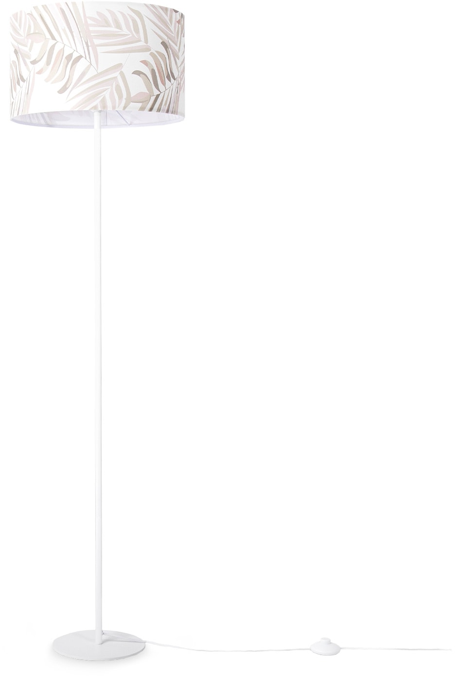 Paco Home Stehlampe »Kuba 126«, 1 flammig-flammig, Lampe Leselampe Kinderzimmer Deko Wohnzimmer Büro Lampenschirm Palme