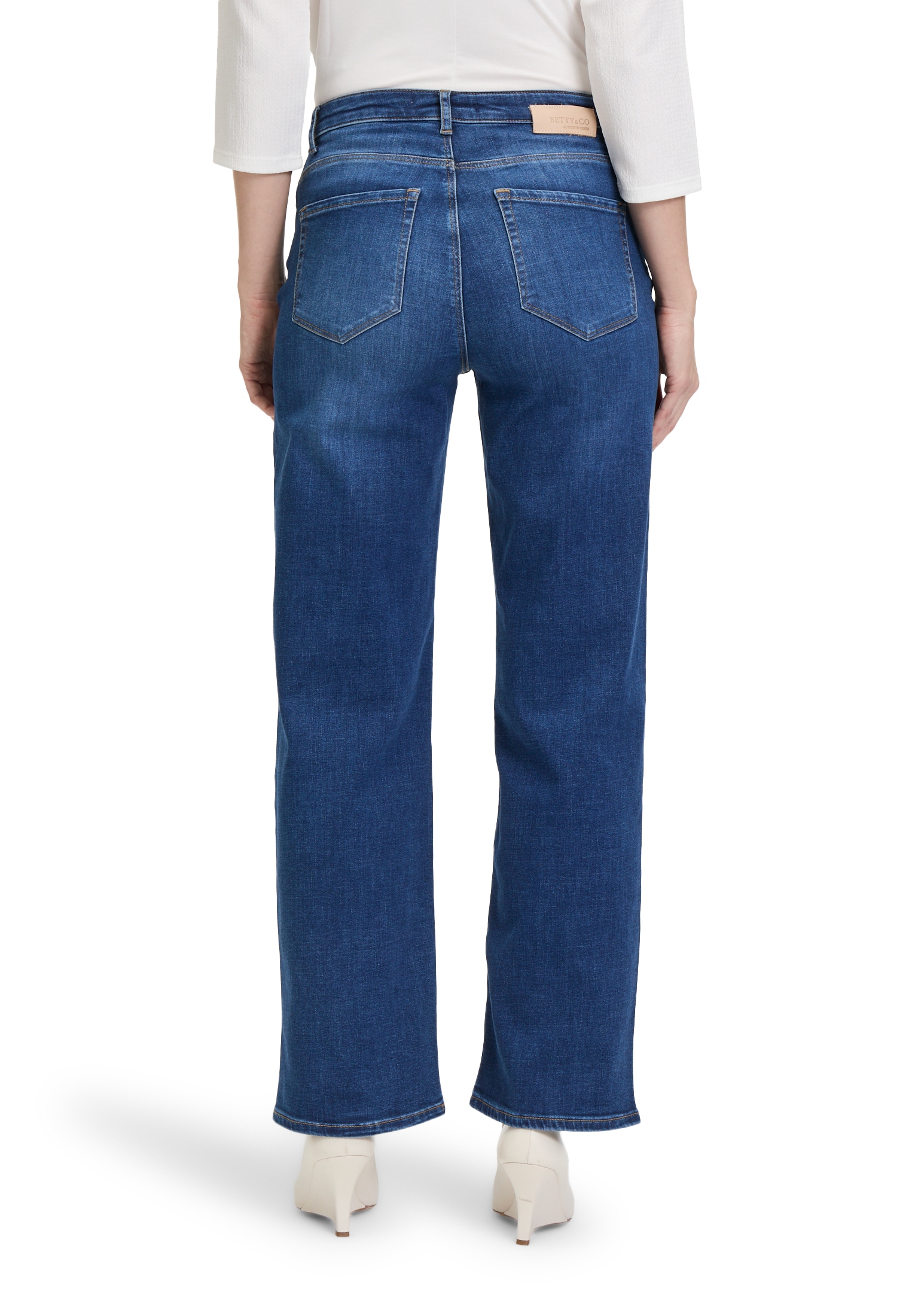 Betty&Co High-waist-Jeans »Betty & Co Damen High Waisted-Jeans mit weitem Bein«