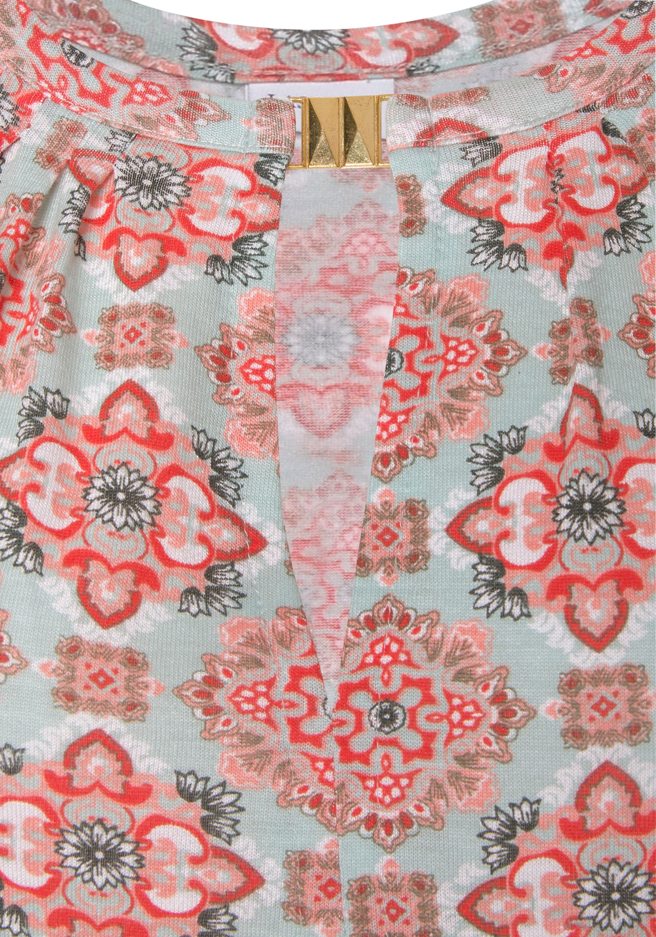 Vivance Tanktop, mit Alloverprint und Zieraccessoires, sommerliches Damentop