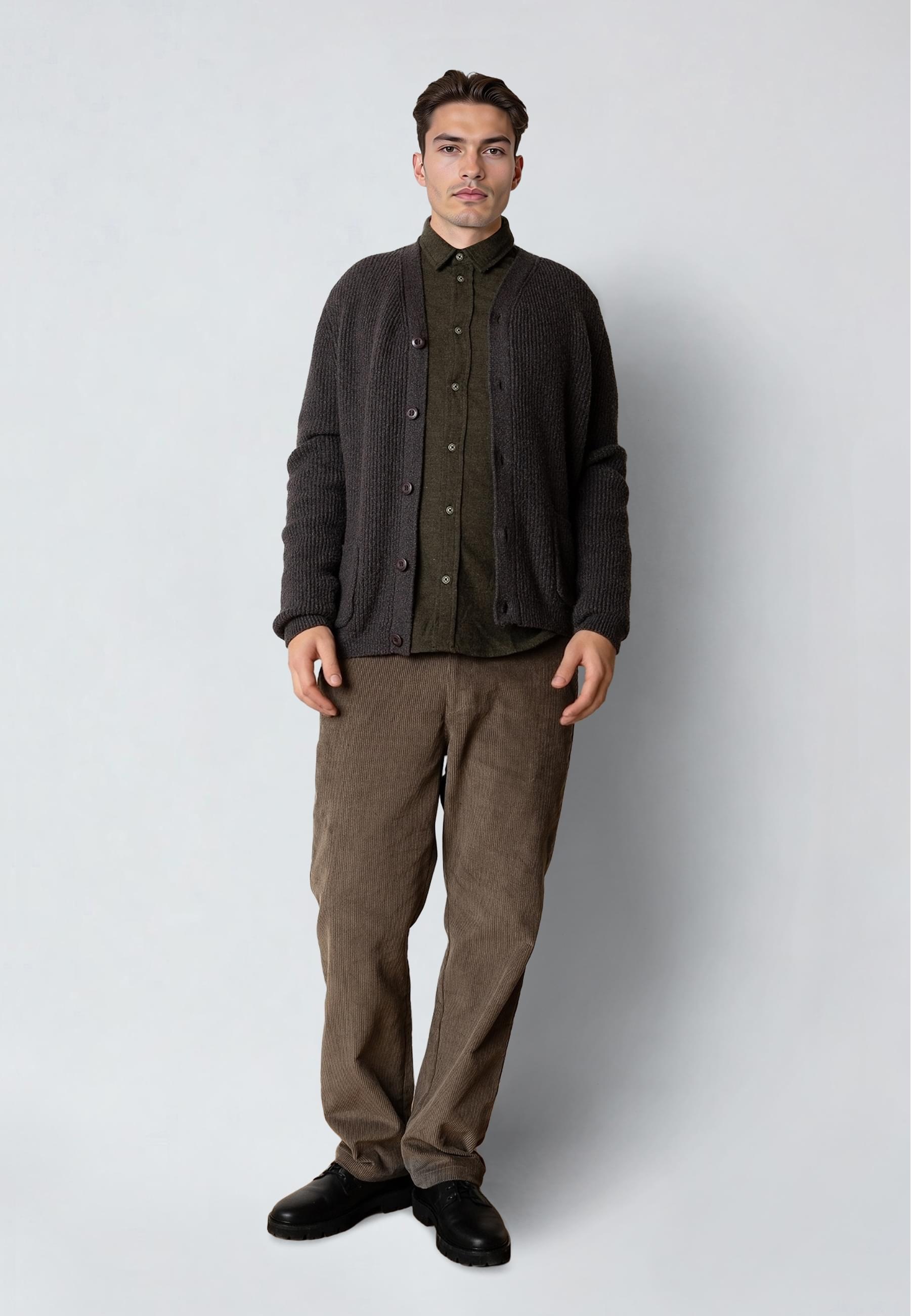 Clean Cut Copenhagen Strickfleecejacke »Clean Cut Copenhagen Brooks Cardigan«, (1 St.), ohne Kapuze