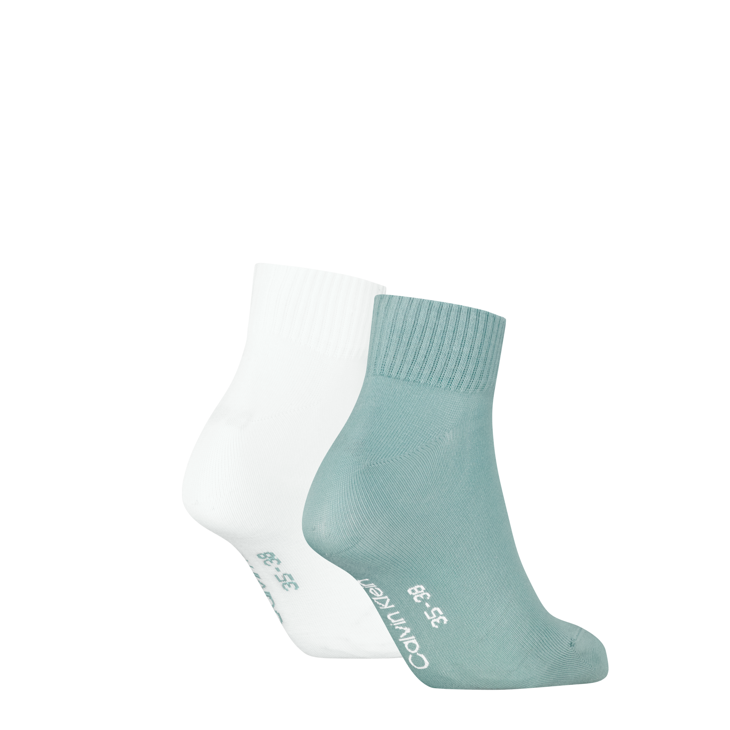 Calvin Klein Jeans Kurzsocken »CKJ WOMEN QUARTER 2P MONOGRAM«, (2 Paar, 2 Paar), mit Logostickerei