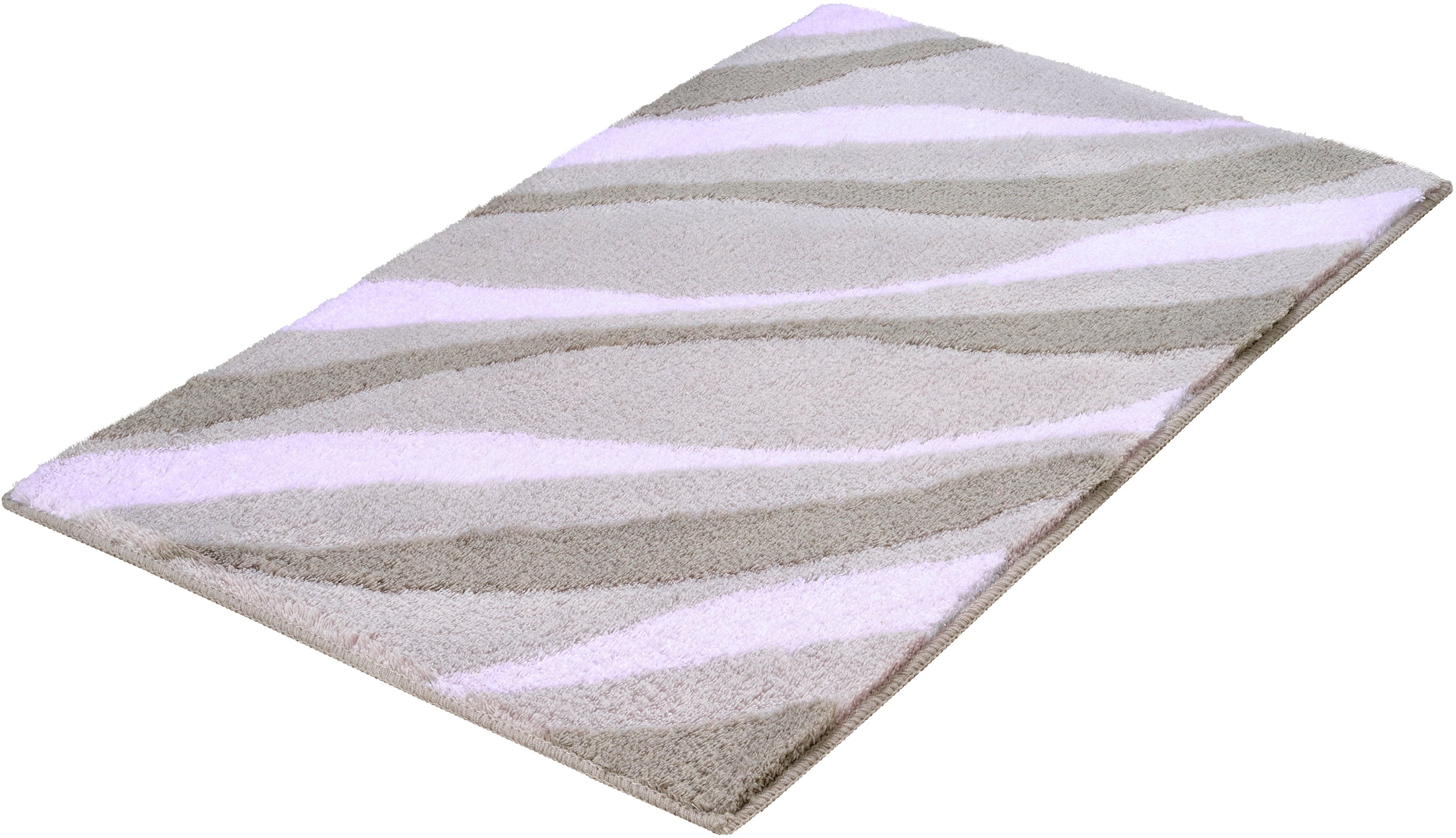 Kleine Wolke Badematte "Dream, Badvorleger, Badezimmer Teppich" Höhe 20 mm rutschhemmend beschichtet fußbodenheizungsgeeignet Badteppich, Wellen Design