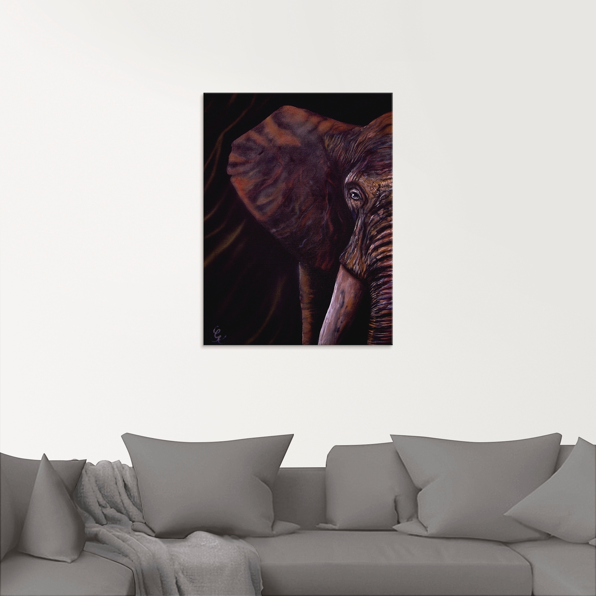 Artland Glasbild »Elefant«, Wildtiere, (1 St.), in verschiedenen Größen