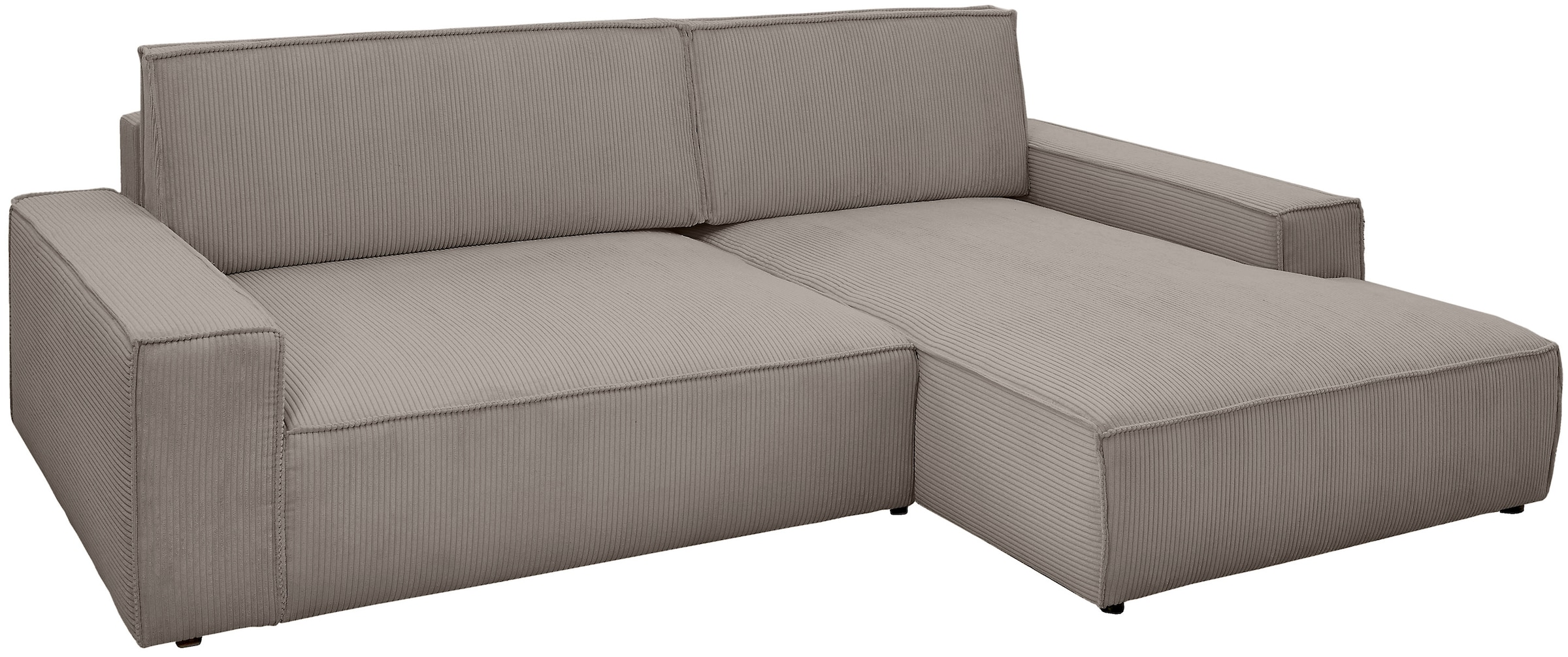 OTTO home Ecksofa »NEU: SHERWOOD XXL 284, Big-Sofa L-Form, tiefe Sitzfläche 95 cm, Cord« Recamiere rechts/links, als Schlafsofa stellbar, Cord u. Leinenoptik