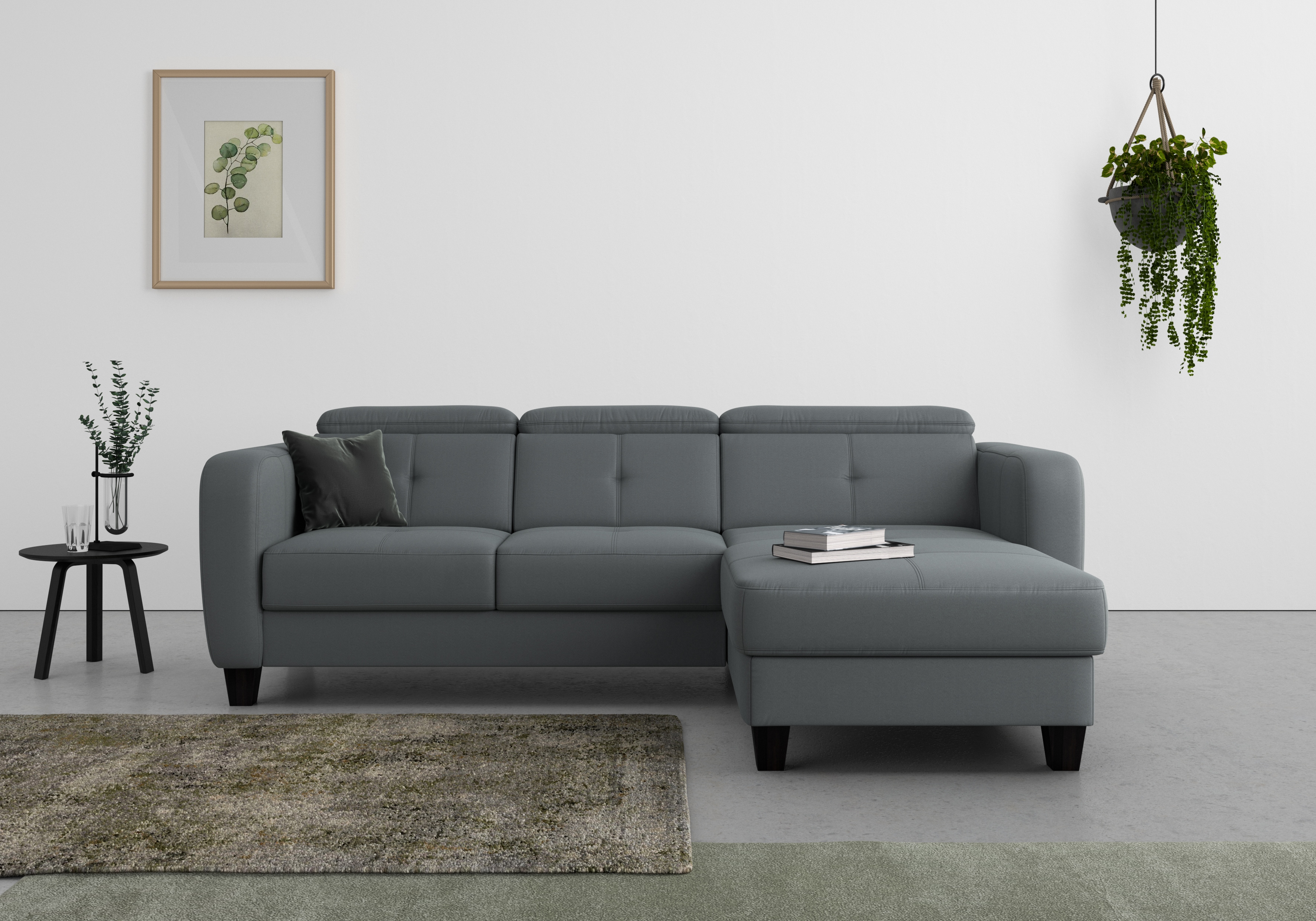 sit&more Ecksofa "Belluci L-Form" inklusive Federkern, wahlweise mit Schlaffunktion und Bettkasten