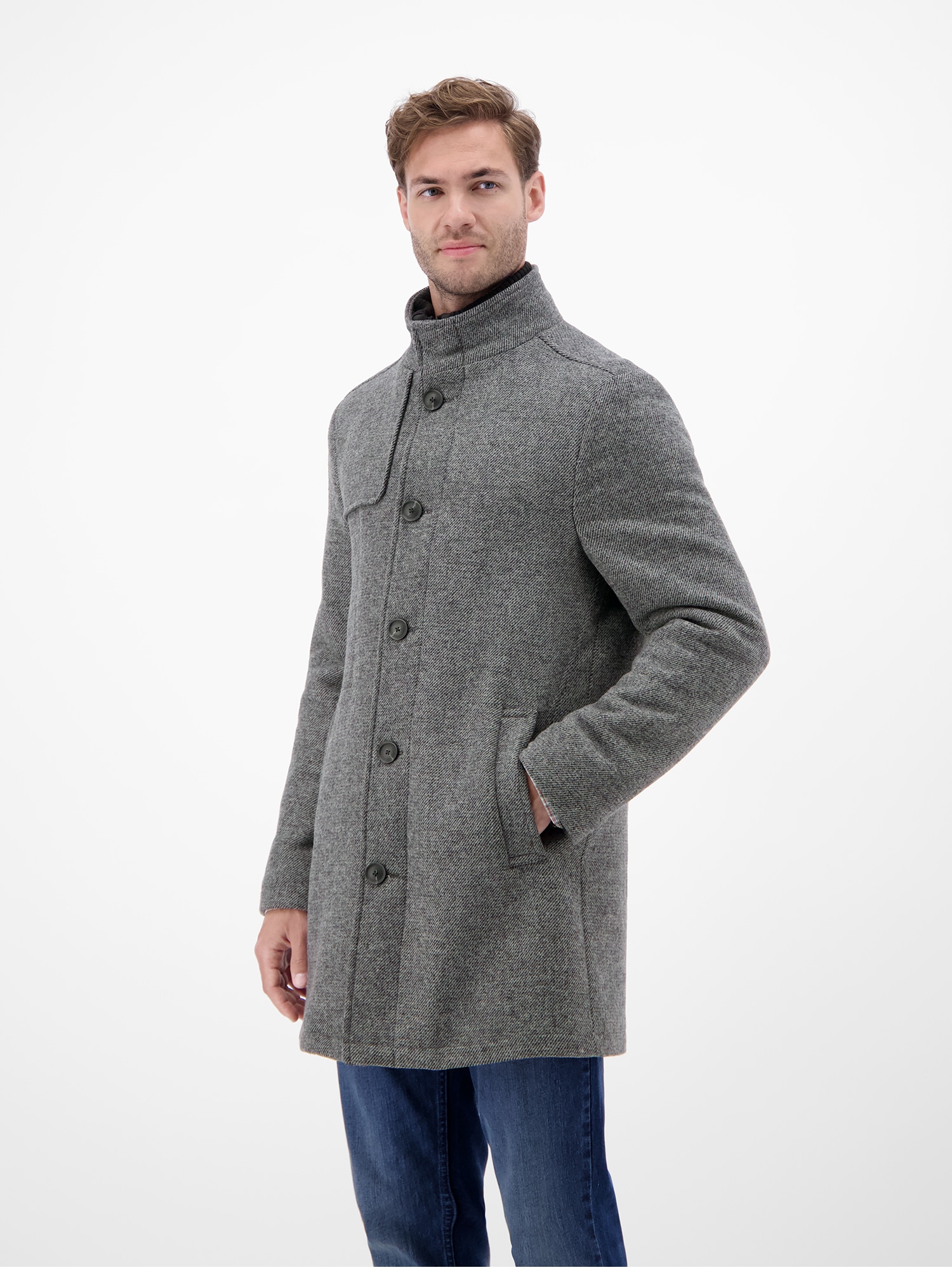 LERROS Wollmantel »LERROS Herren-Wollmantel mit herausnehmbaren Westeneinsatz«