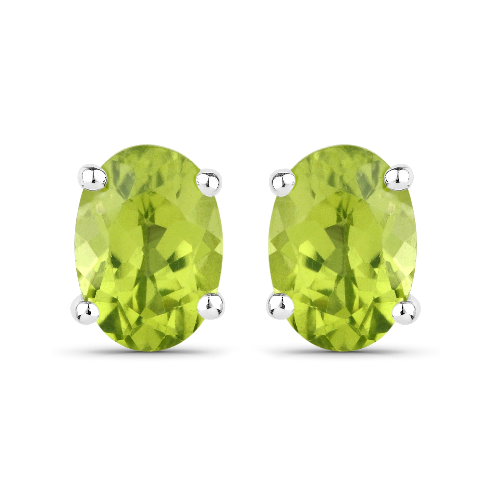 Vira Jewels Paar Ohrstecker »Silber 925 rhodiniert Ohrringe und Halskette mit echtem Peridot«