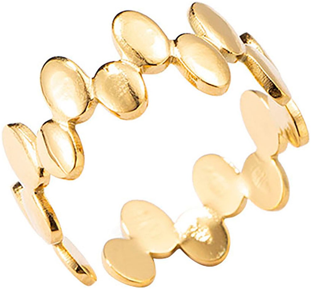 Ring-Set FIRETTI "Multipack Schmuck Geschenk Damenring", gold (gelbgoldfarben), Fingerringe, Damen, 5,3 g, Edelstahl, 8mm, Made in Germany 2