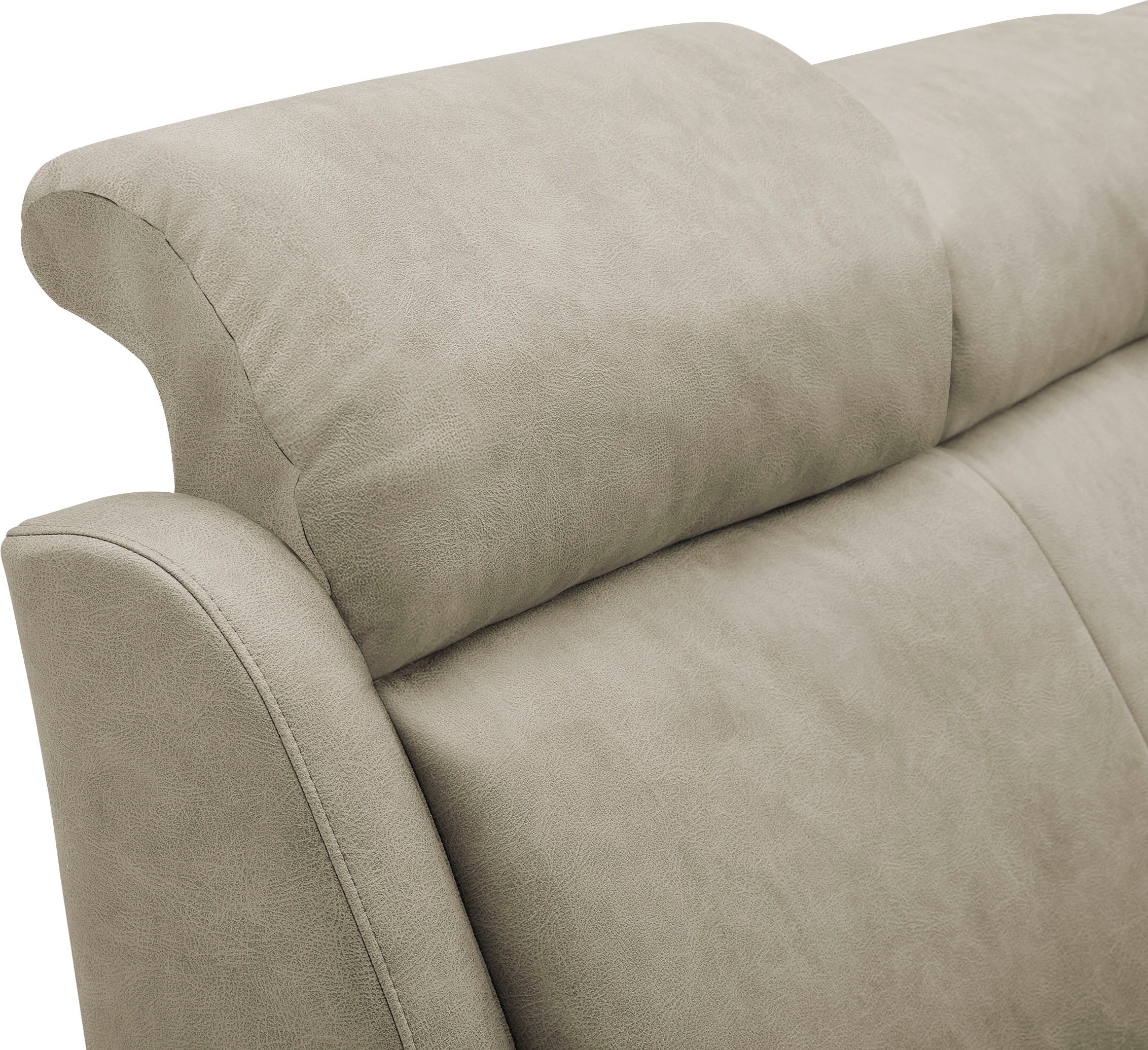 VILLA BECK Ecksofa »Varese L-Form«, (2 St.), Kopfteilverstellung, wahlweise mit Sitzvorzug, in Sitzhöhe 49 cm