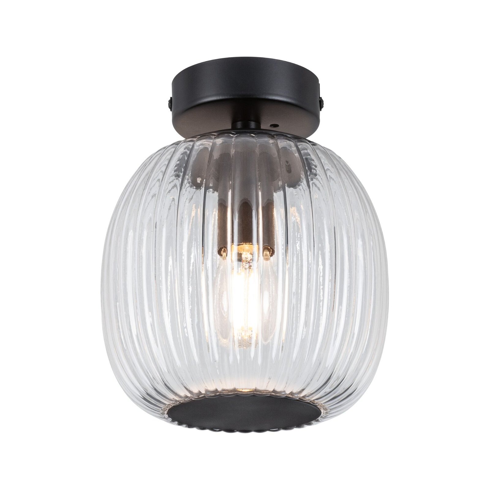 Paulmann Deckenleuchte »Ruya IP44 E14 230V max. 20W Glas, Schwarz matt«, 1 flammig, Leuchtmittel E14 | ohne Leuchtmittel