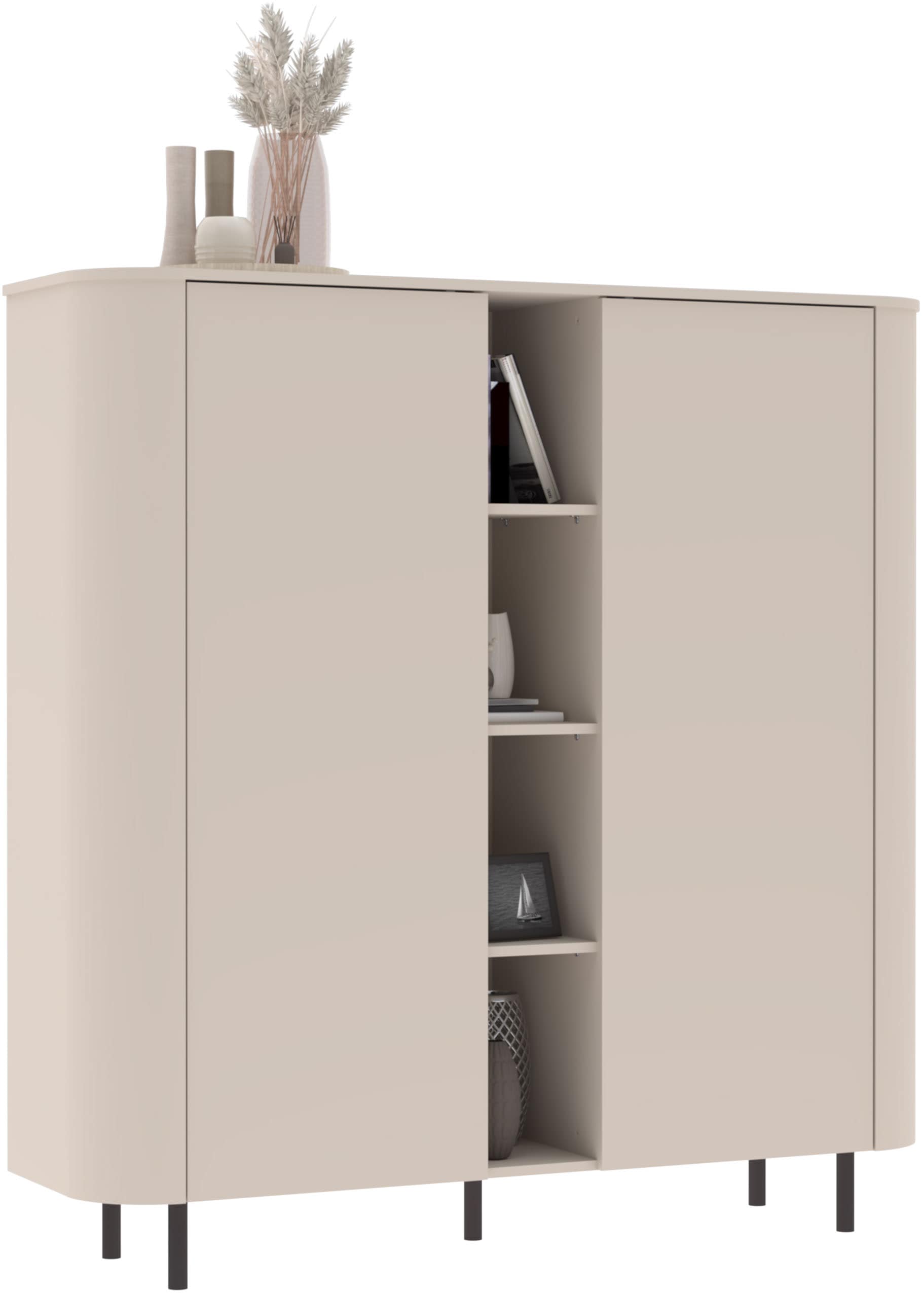 INOSIGN Highboard "Lido, B/H 150/154 cm, 2 Türen, 4 offene Fächer, Stauraum günstig online kaufen