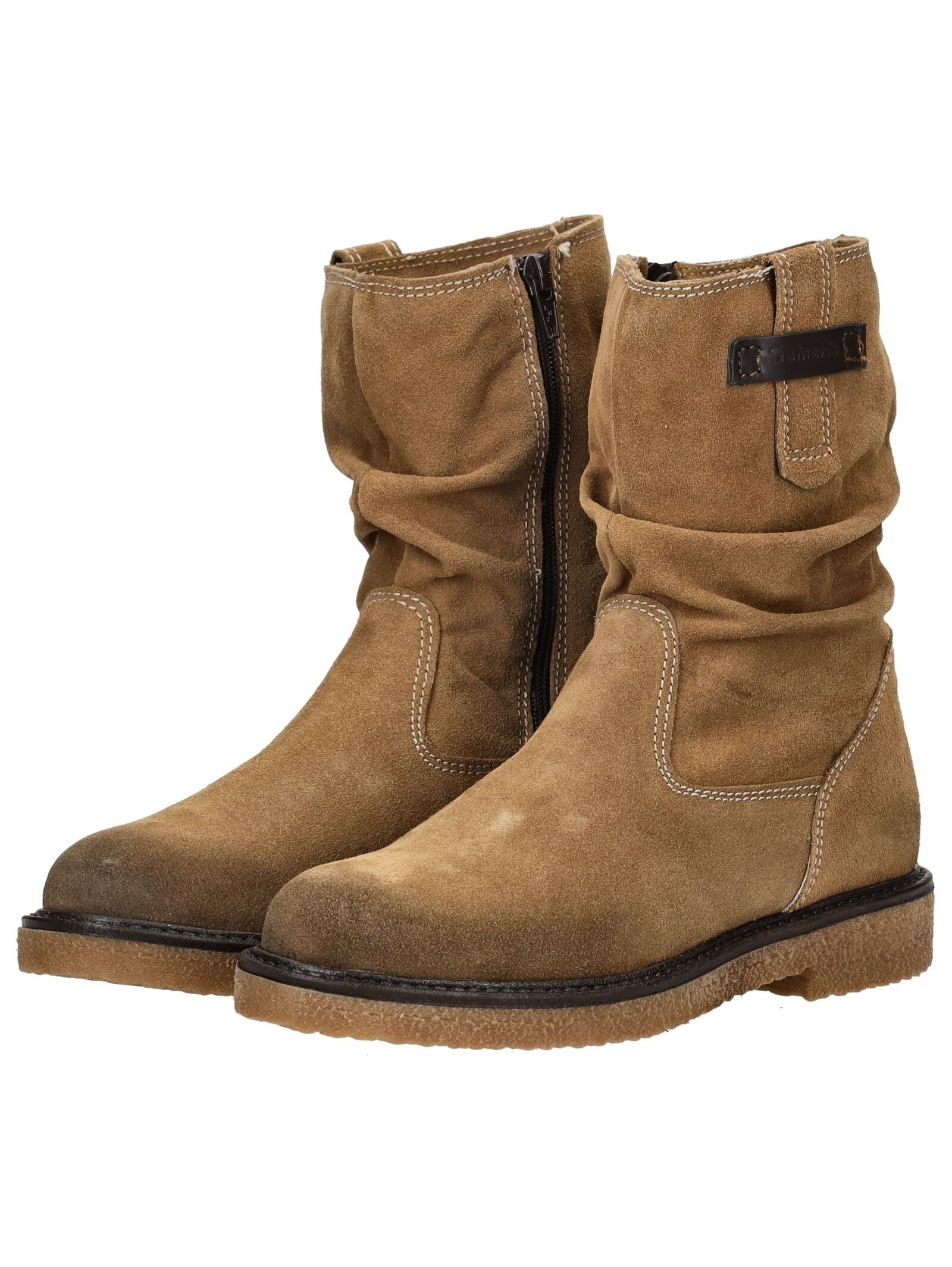 Tamaris Damen Veloursleder Stiefelette Braun Größe 37 6