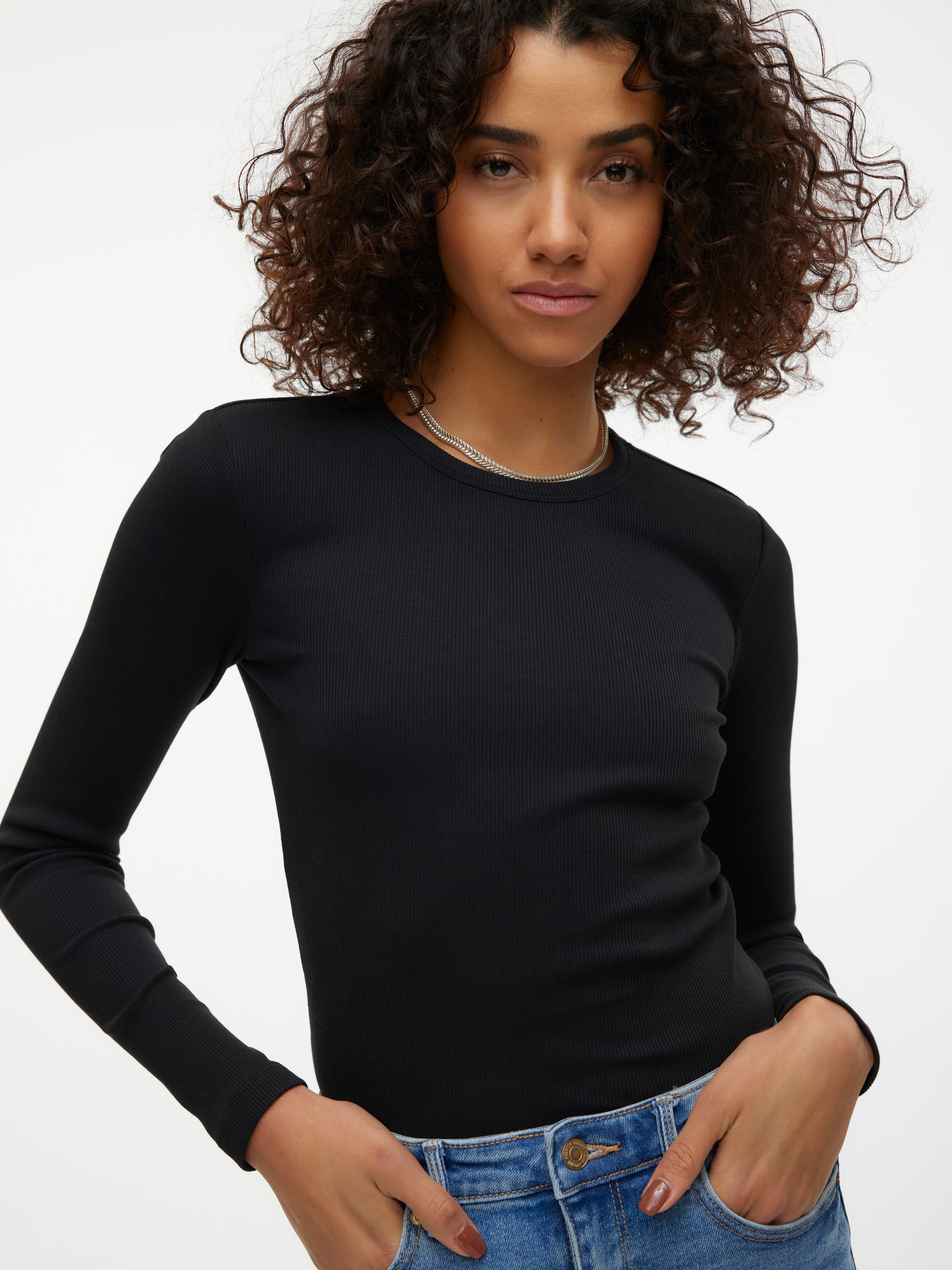 Vero Moda Langarmshirt »VMCHLOE LS SHORT TOP JRS NOOS«