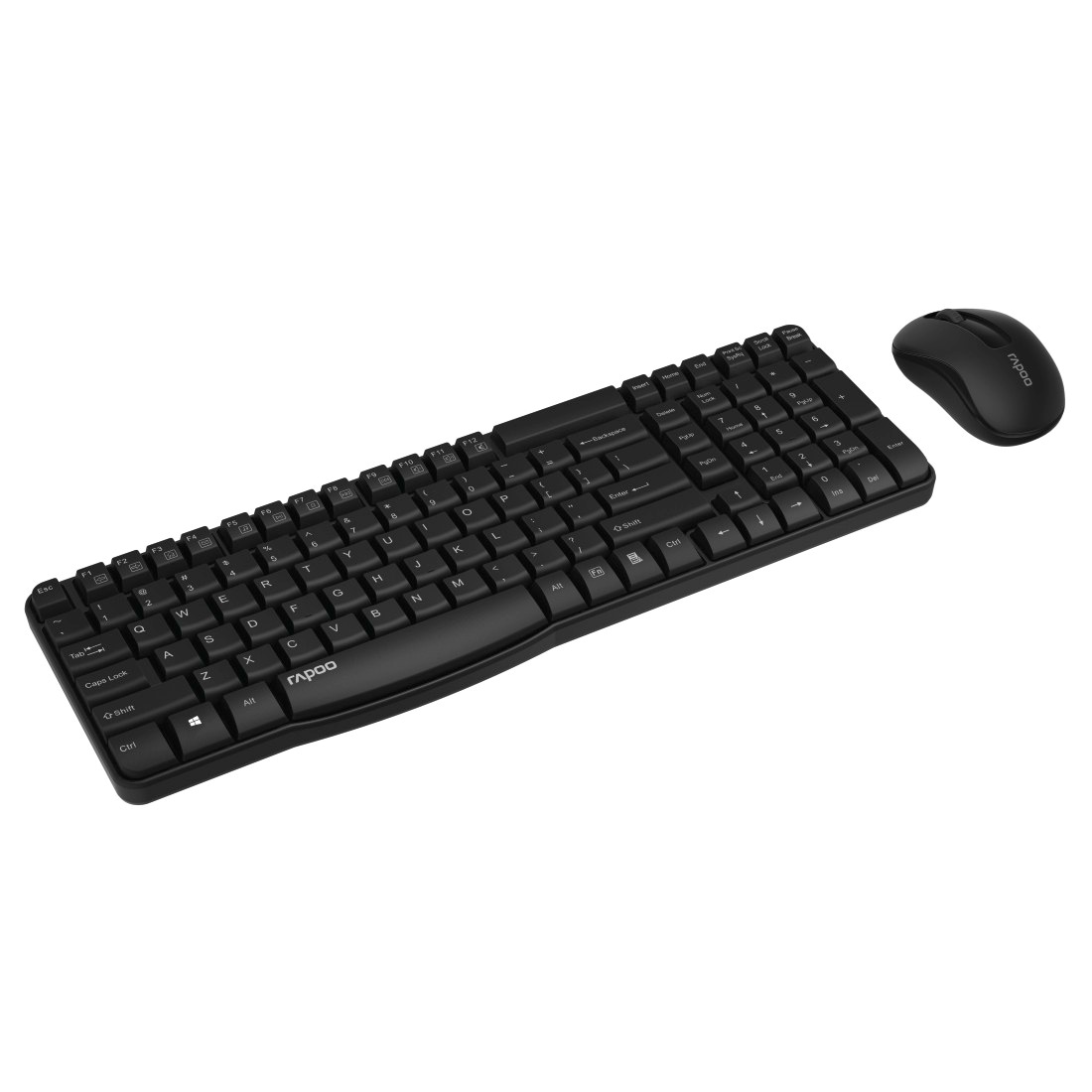 Rapoo Tastatur- und Maus-Set »X1800S kabelloses Tastatur-Maus-Set, 2.4 GHz, 1000 DPI, Schwarz«