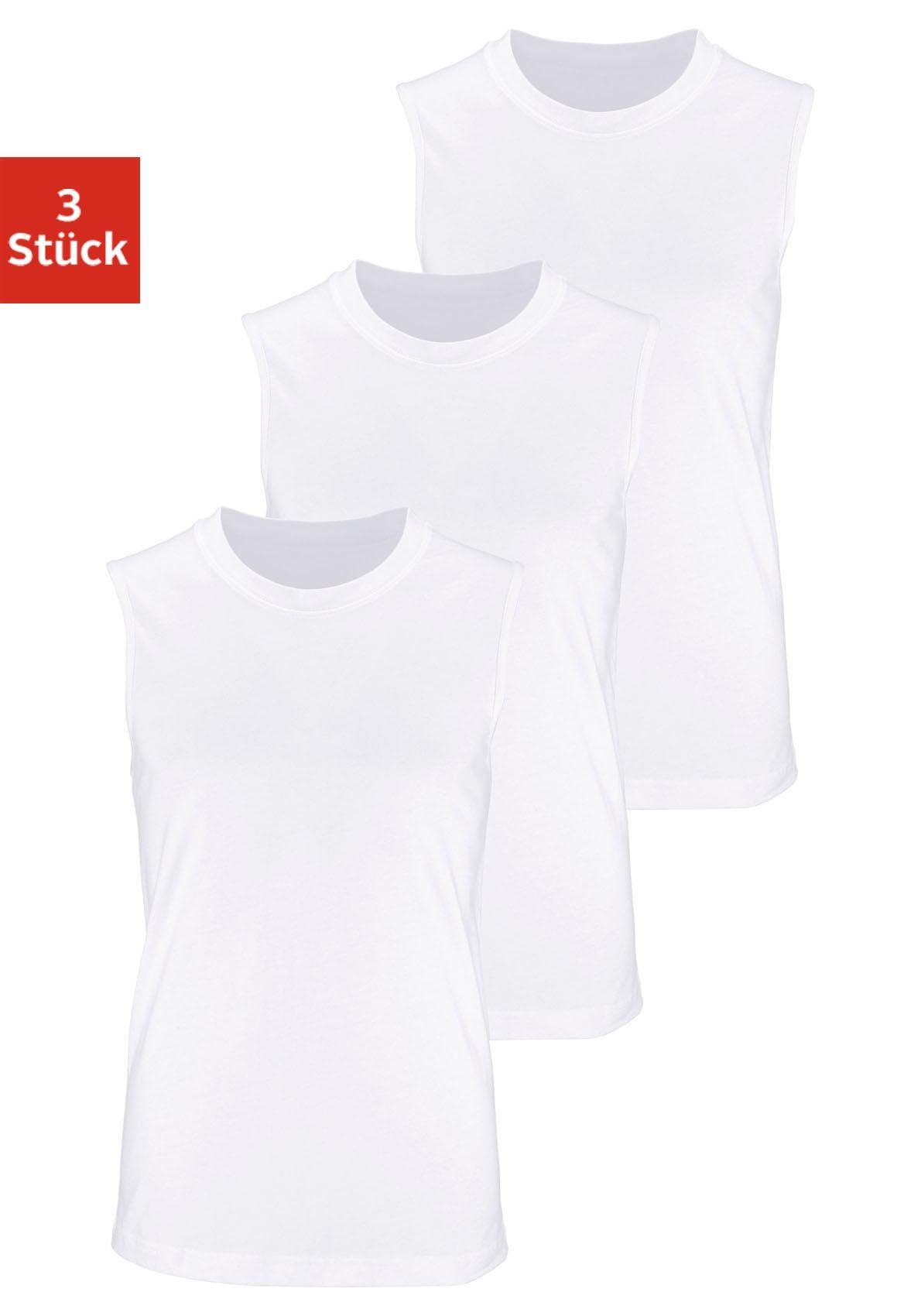 H.I.S Muscleshirt Packung, 3 Stk. mit Rundhalsausschnitt günstig online kaufen