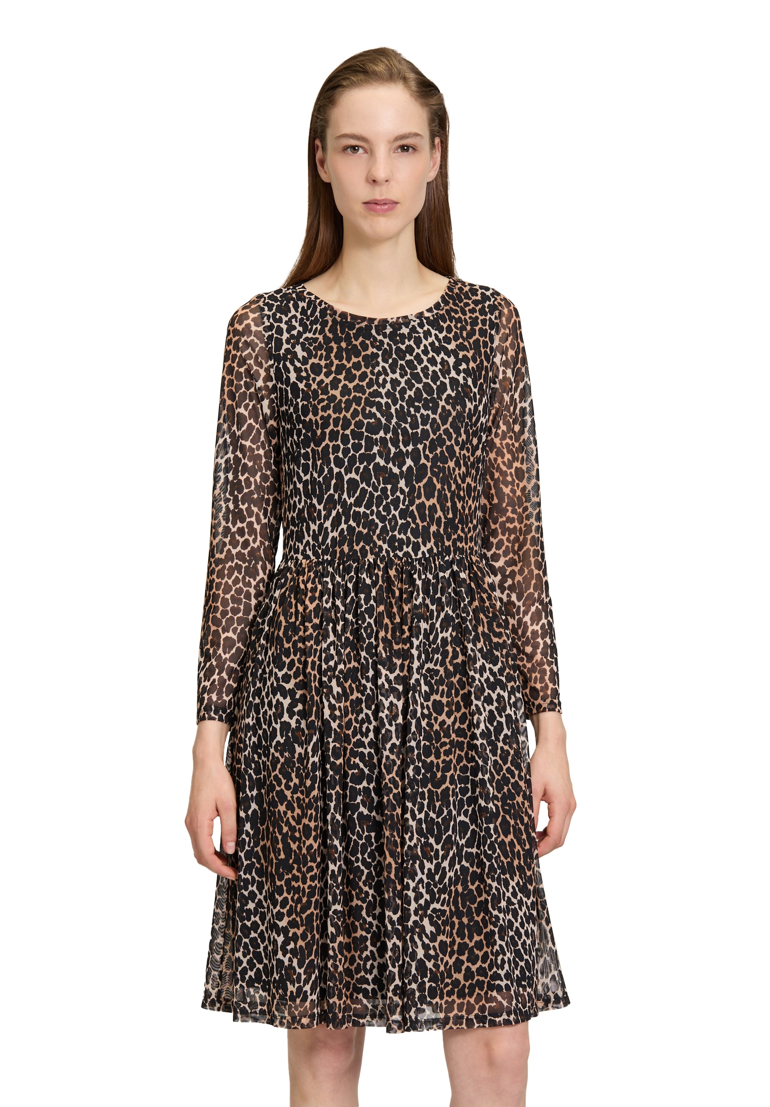 Vera Mont Sommerkleid "Damen Freizeitkleid mit Rundhalsausschnitt" Nahttasc günstig online kaufen