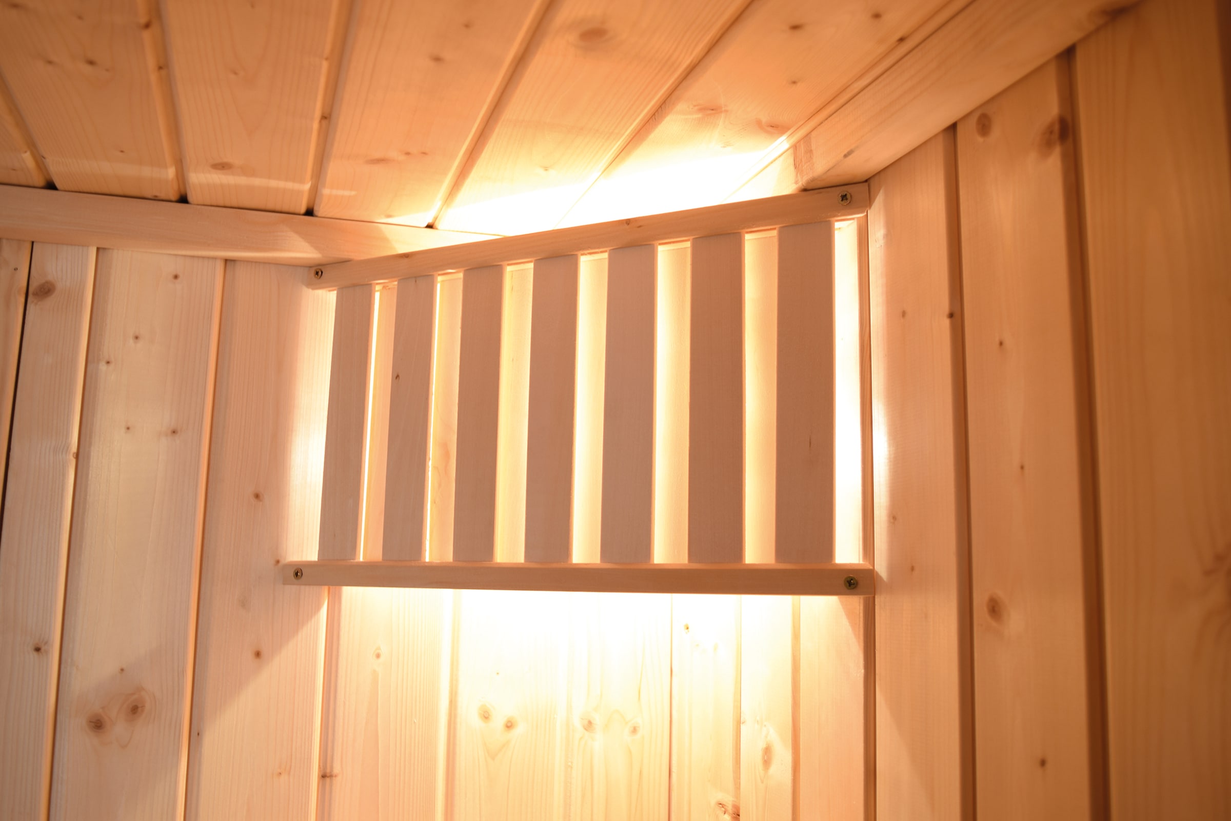 weka Sauna »Massivholzsauna TURKU 1«, Blockbohlen, moderne Ganzglastür