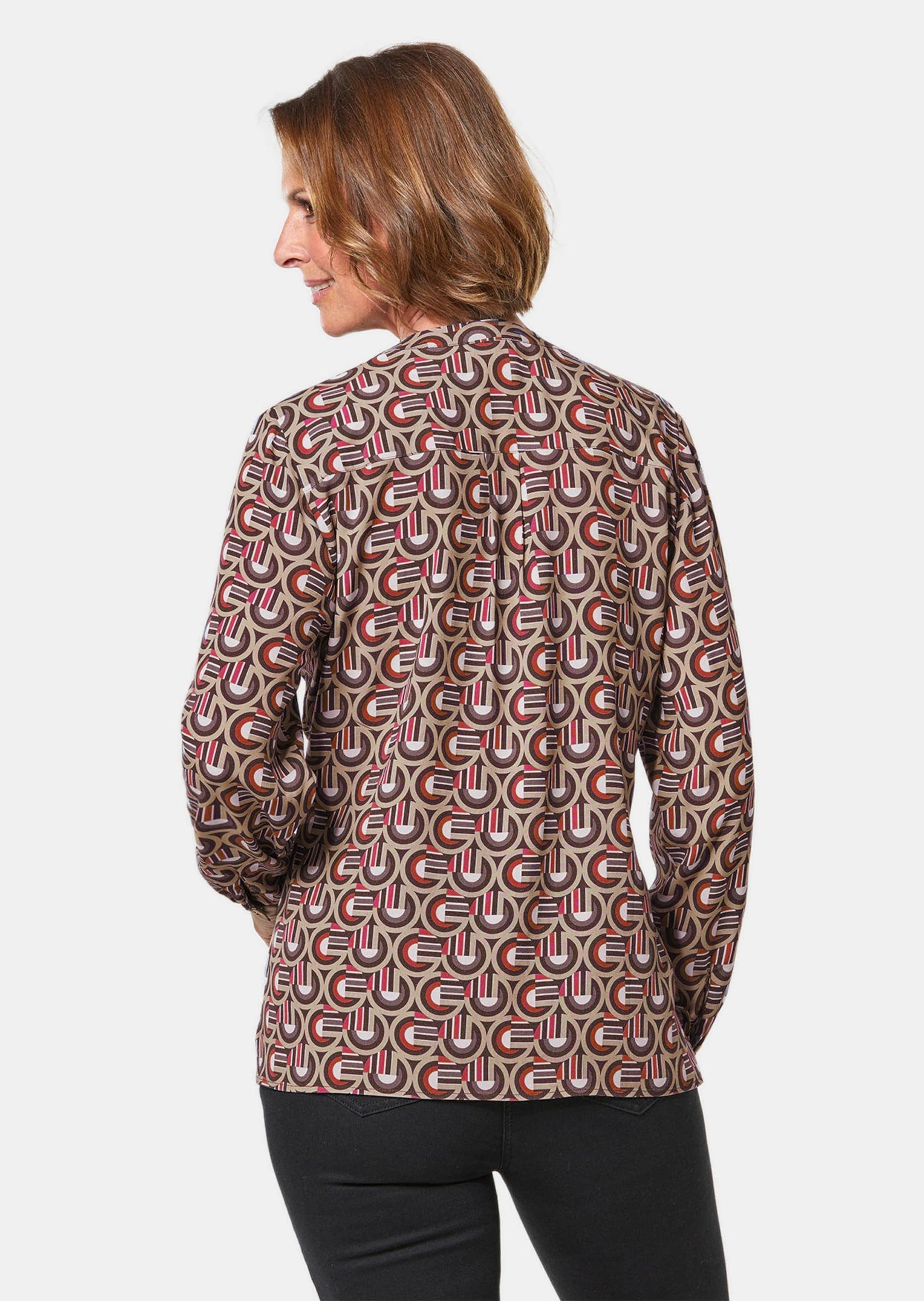 GOLDNER Schlupfbluse »Bluse Moderne Druckbluse in legerer Form«