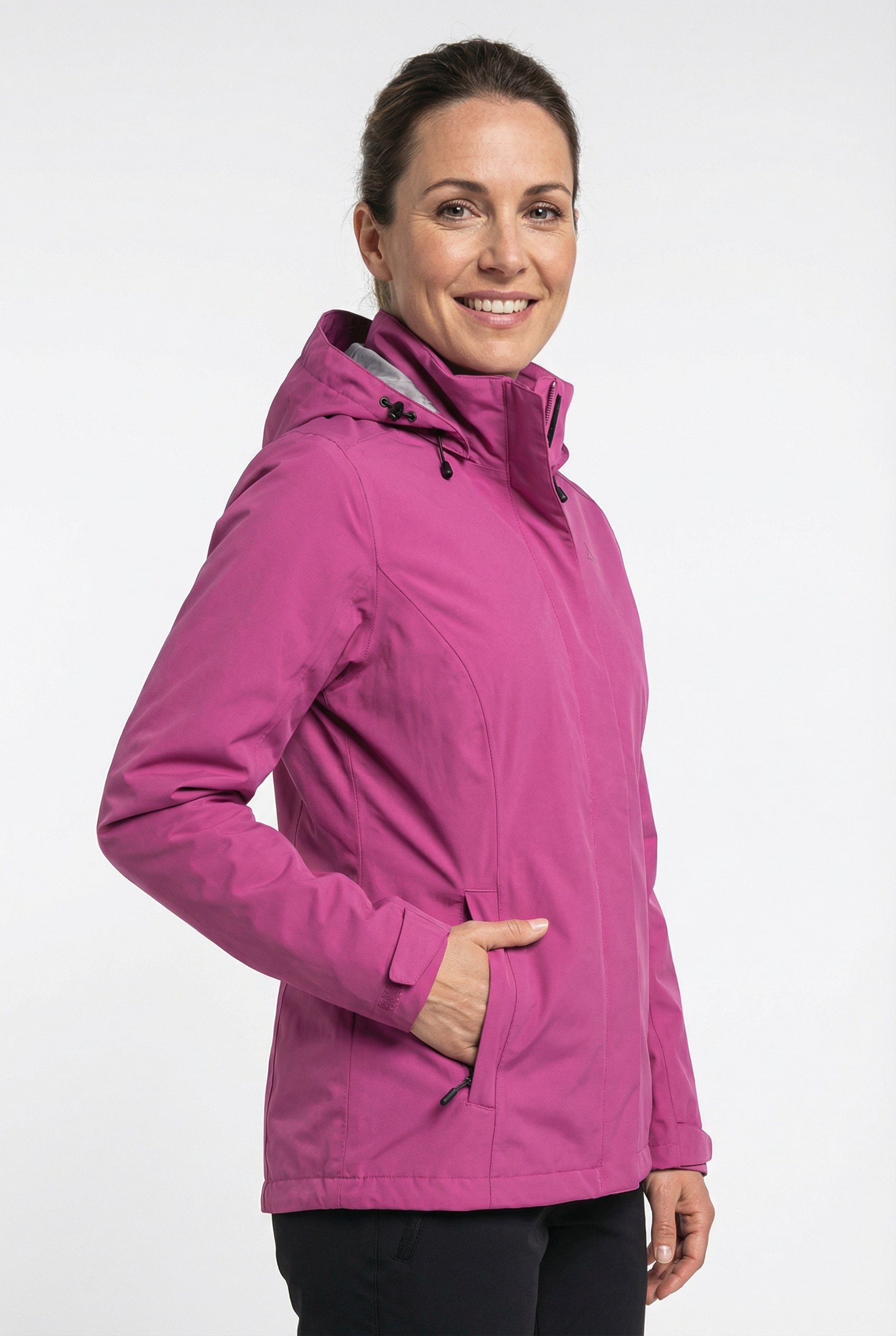 Schöffel Regenjacke "Jacket Gmund L" mit Kapuze sportlicher Stil, wasserdicht, winddicht, atmungsaktiv, Übergangsjacke