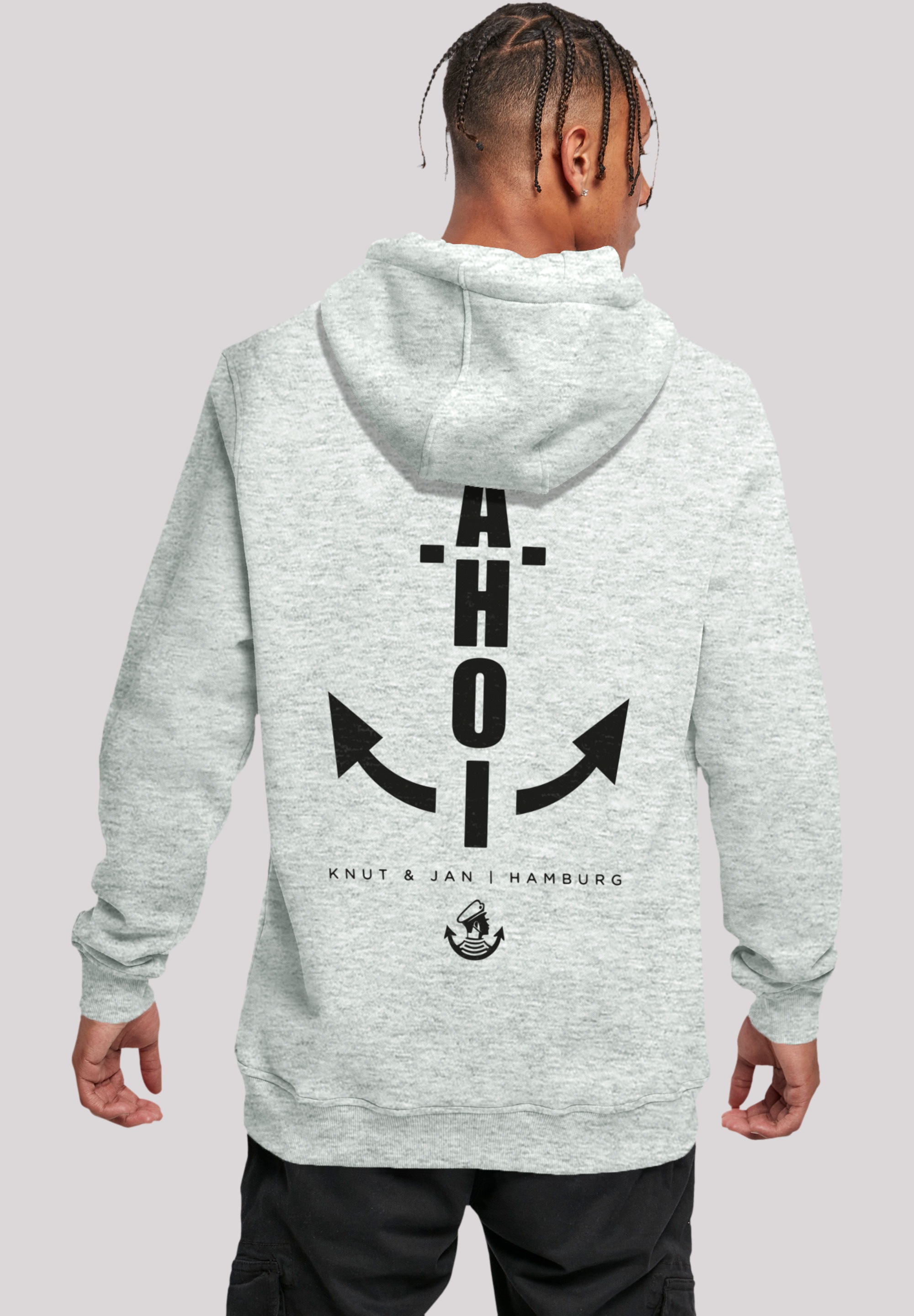 F4NT4STIC Kapuzenpullover »Ahoi Anker Knut & Jan Hamburg«, Print