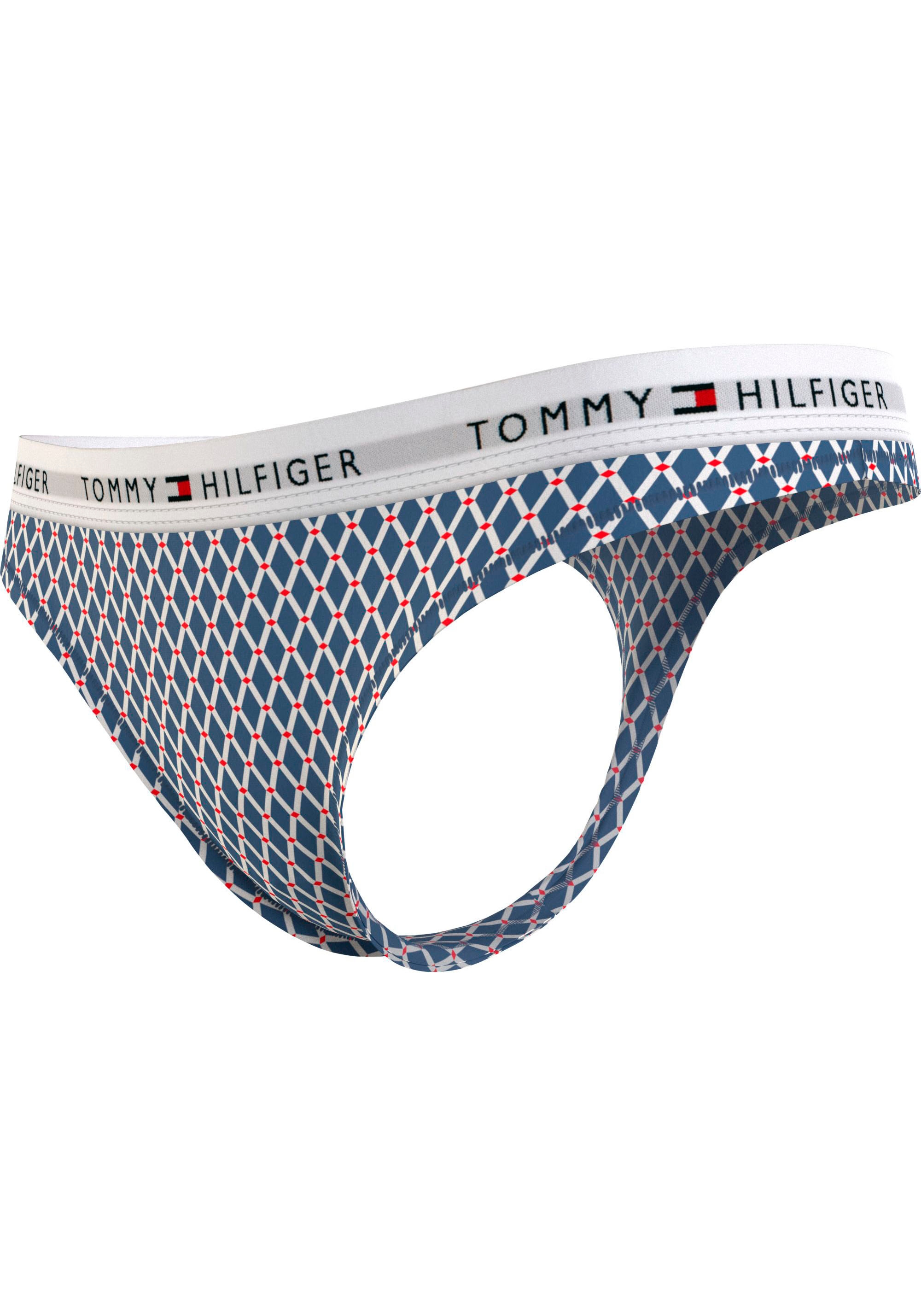 Hilfiger T-String Underwear »THONG Tommy PRINT«, mit Logoschriftzug | BAUR