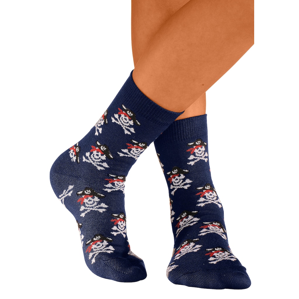 H.I.S Socken, (5 Paar), mit Piratenmotiven