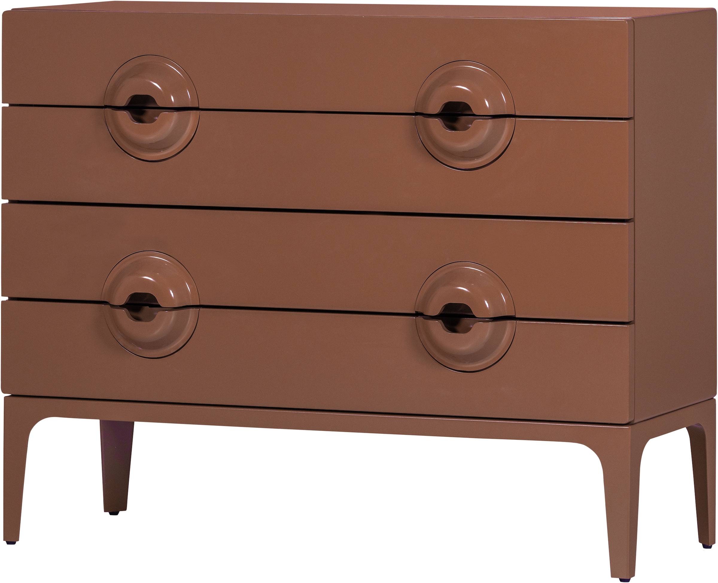 WOOOD Sideboard "Merge mit Eukalyptusholz und Dämpfung Funktion B 110 x T 44 x H 89 cm" Tragkraft 150 kg, vollständig montiert geliefert, sichtbare Maserung