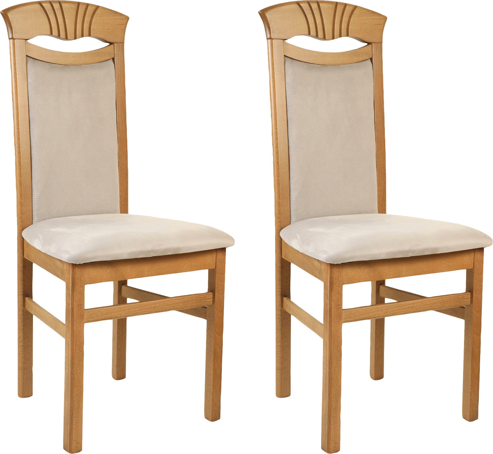 Home affaire Esszimmerstuhl "Franz" (Set) 2 Stk.strapazierfähige Microfaser günstig online kaufen