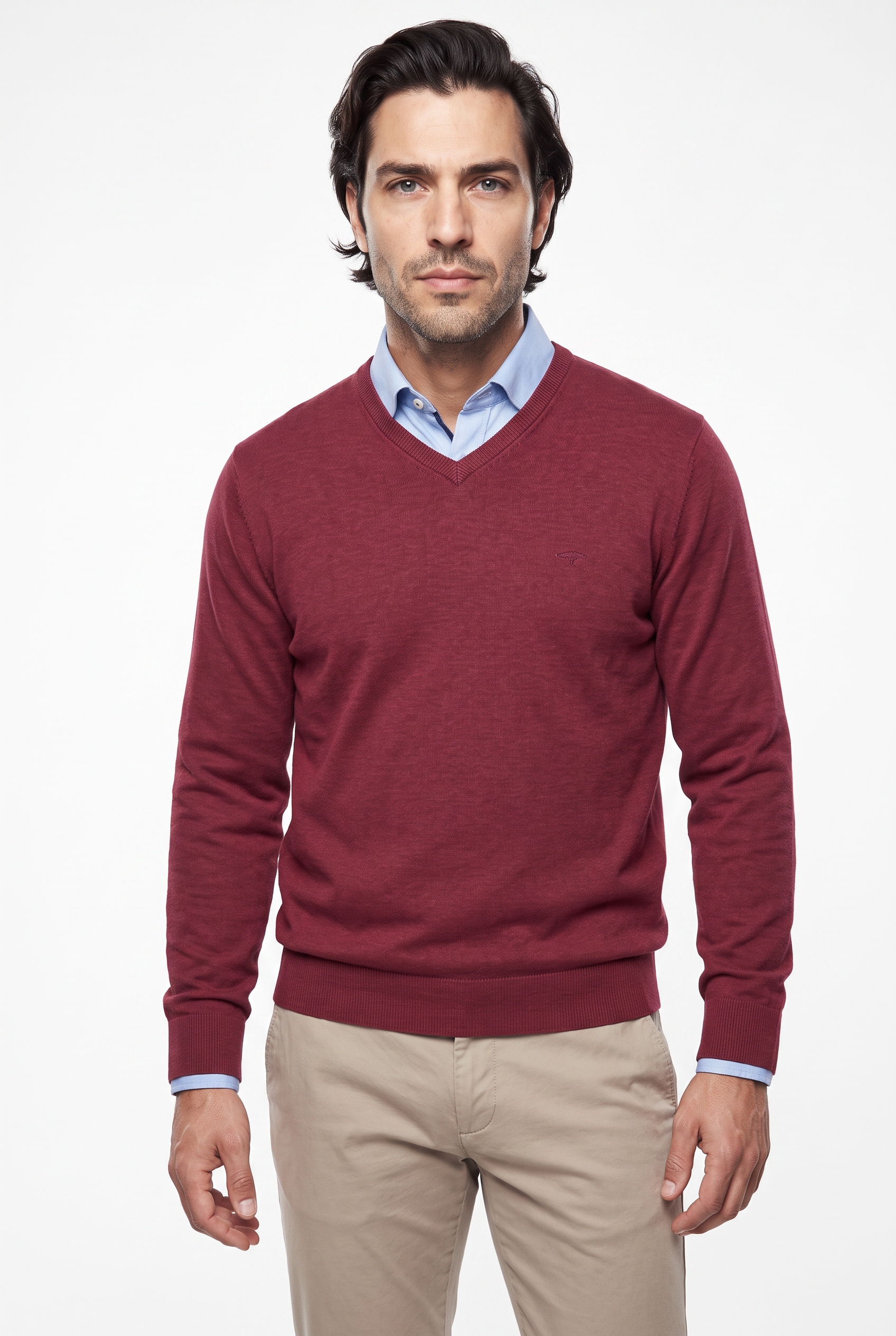 FYNCH-HATTON Strickpullover mit V-Ausschnitt