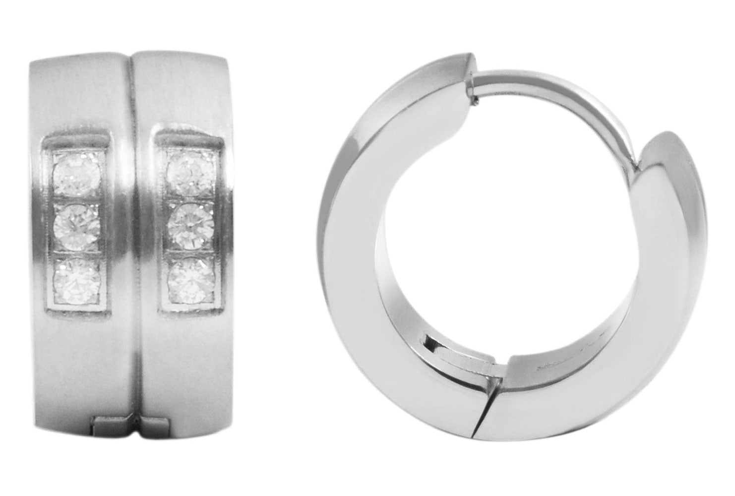 Adelia´s Klappcreolen "Damen Ohrringe – Klappcreole aus Edelstahl mit Stras günstig online kaufen