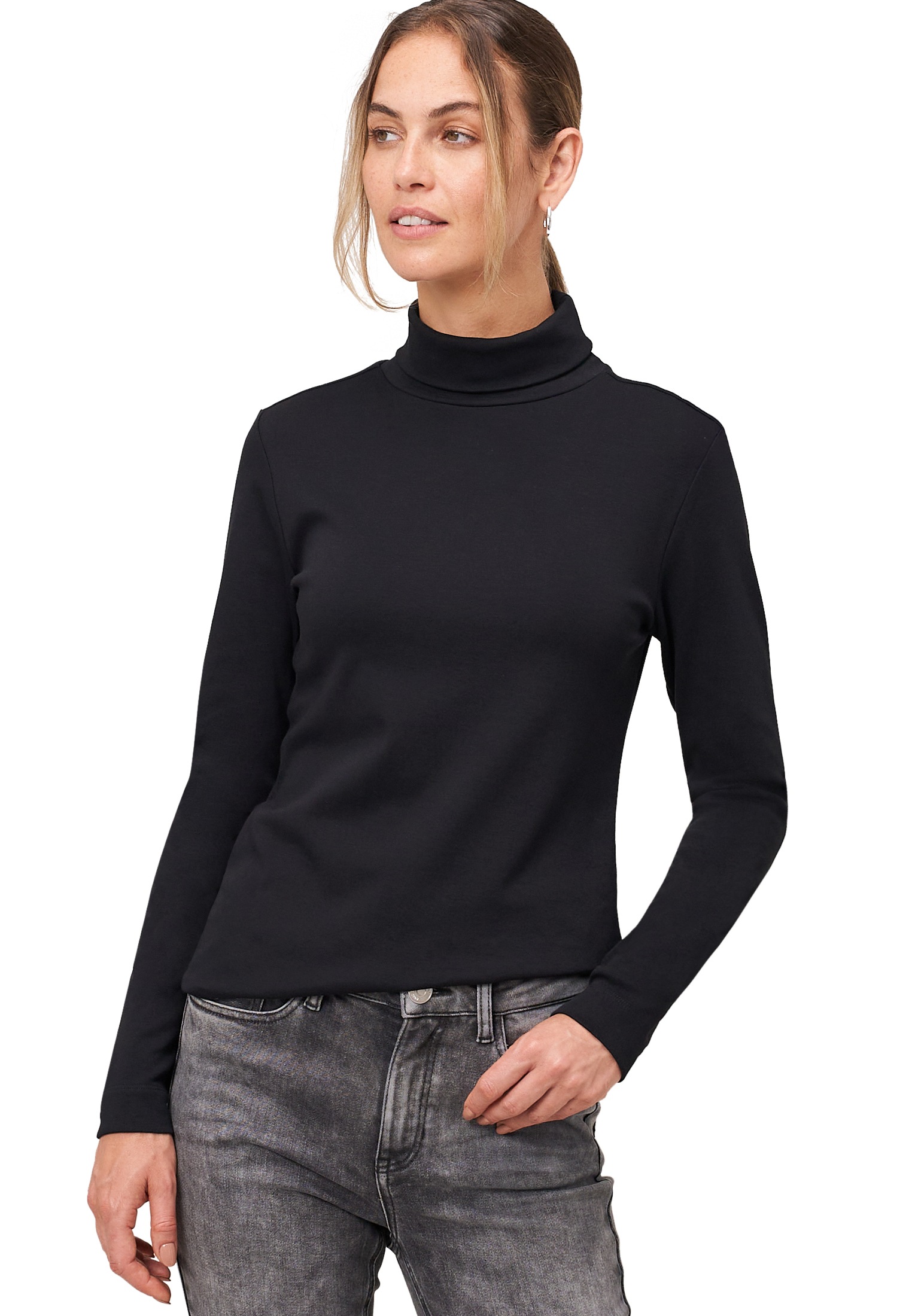 Zero Kurzarmshirt "zero Damen Rollkragenshirt mit langen Ärmeln", (1 tlg.), günstig online kaufen