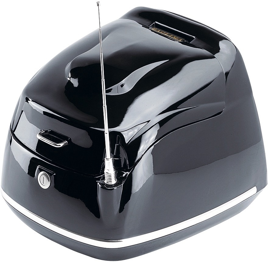 ALPHA MOTORS Topcase "Retro Firenze", B/H/L: 39cm x 33,5cm x 40cm, schwarz, Transportboxen