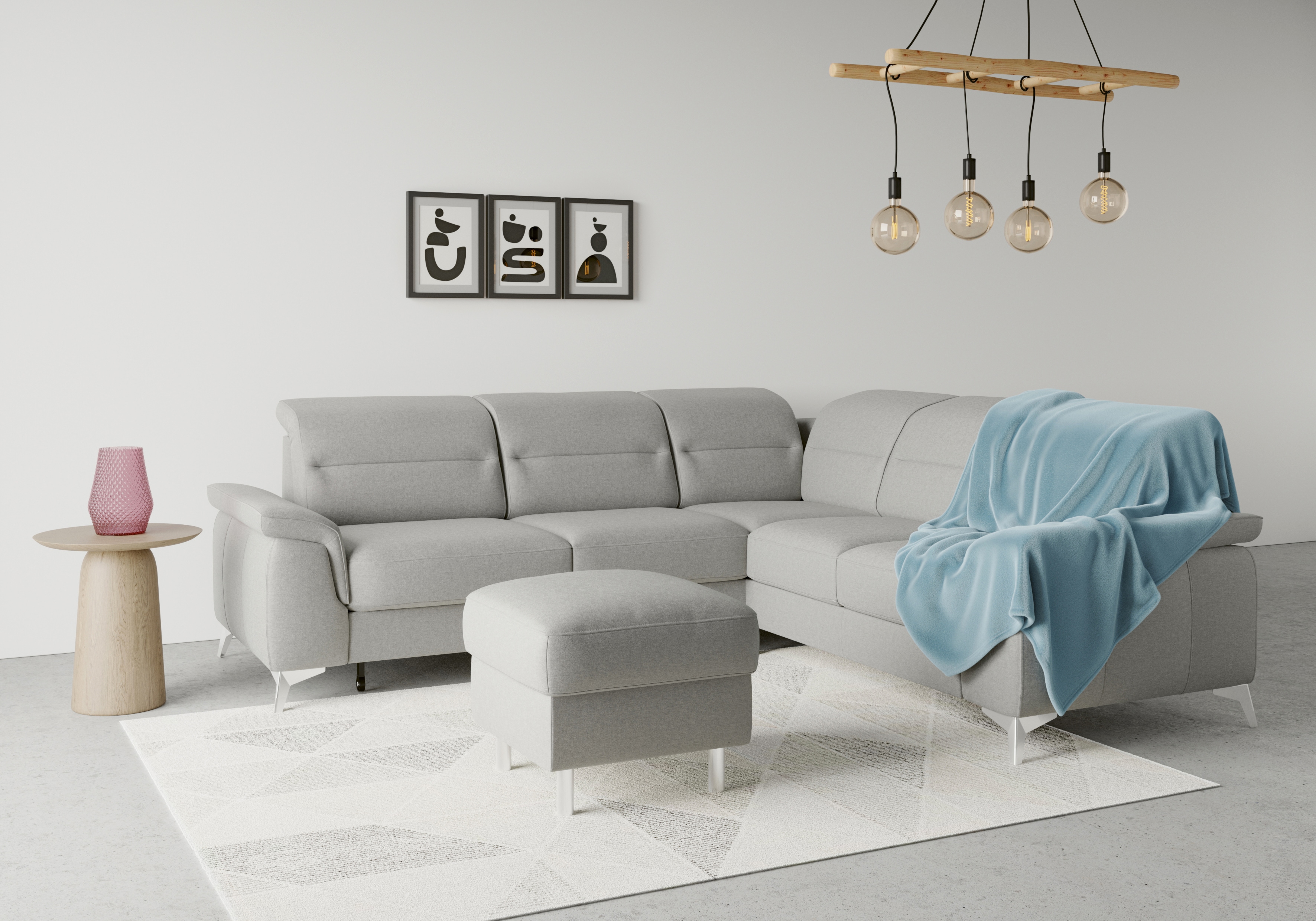 sit&more Ecksofa "Sinatra L-Form" optional mit Kopfteilverstellung und Armteilfunktion