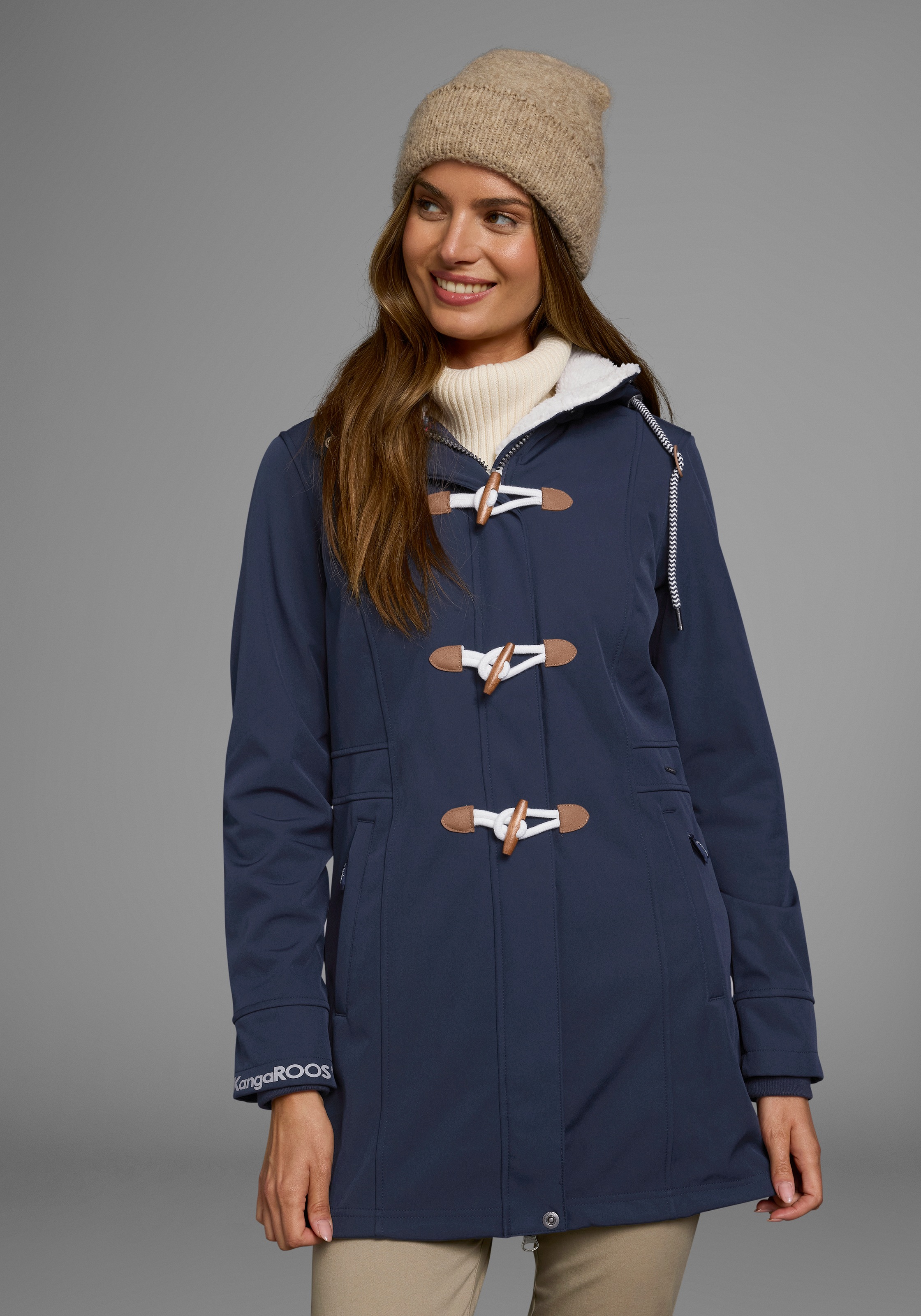 KangaROOS Softshelljacke, mit Kapuze, figurbetonte Passform, normaler Schni günstig online kaufen