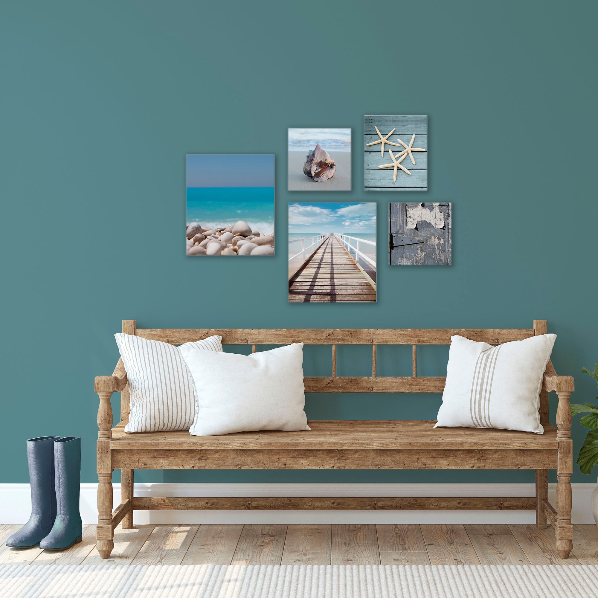 Art for the home Leinwandbild "Set Strand" Art  Landschaft Set, 5 Stk. tlg. günstig online kaufen