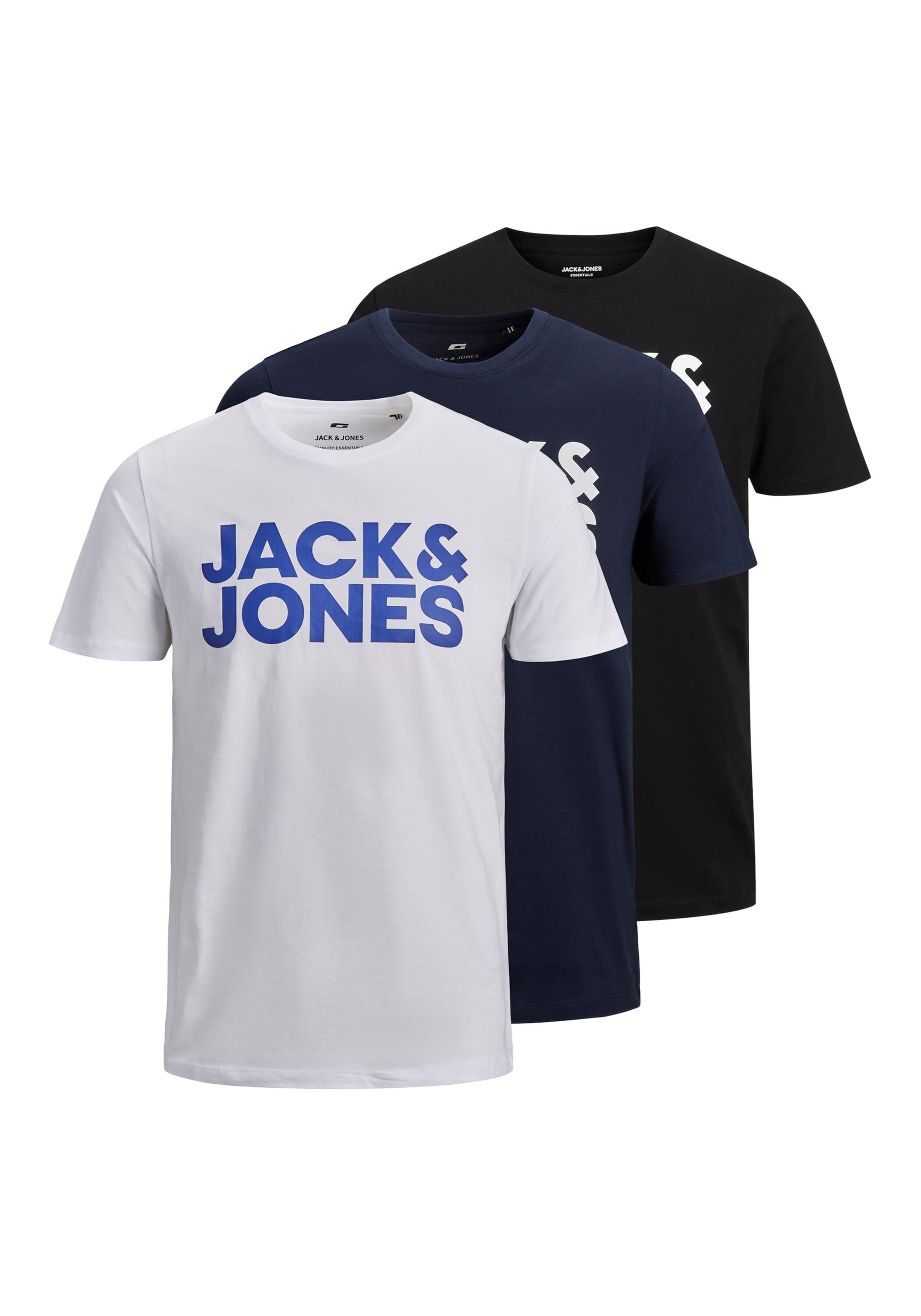 Jack & Jones T-Shirt "T-Shirt JJECORP LOGO TEE O-NECK 3PK 3er Pack" günstig online kaufen