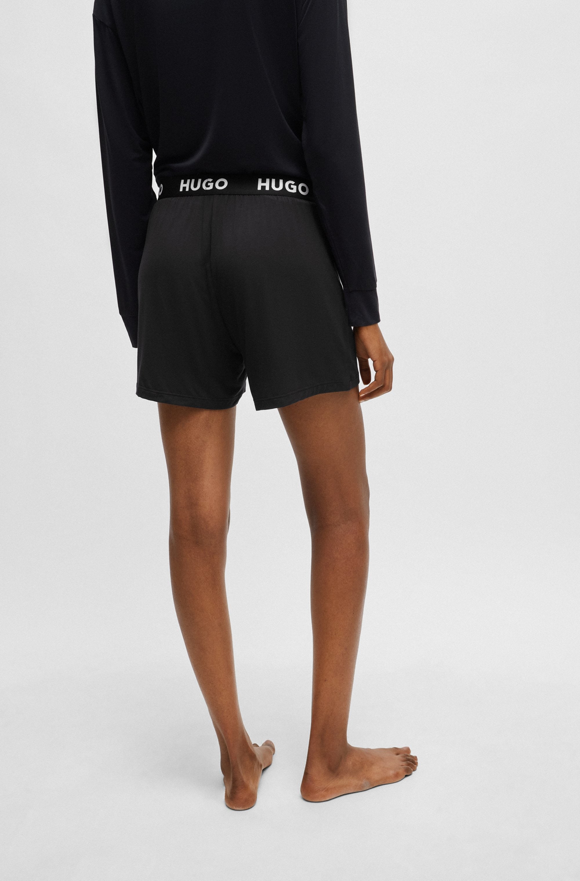 HUGO Underwear Schlafshorts »UNITE_SHORTS 10247048 01«, mit Hugo Logo-Elastiktape am Bund