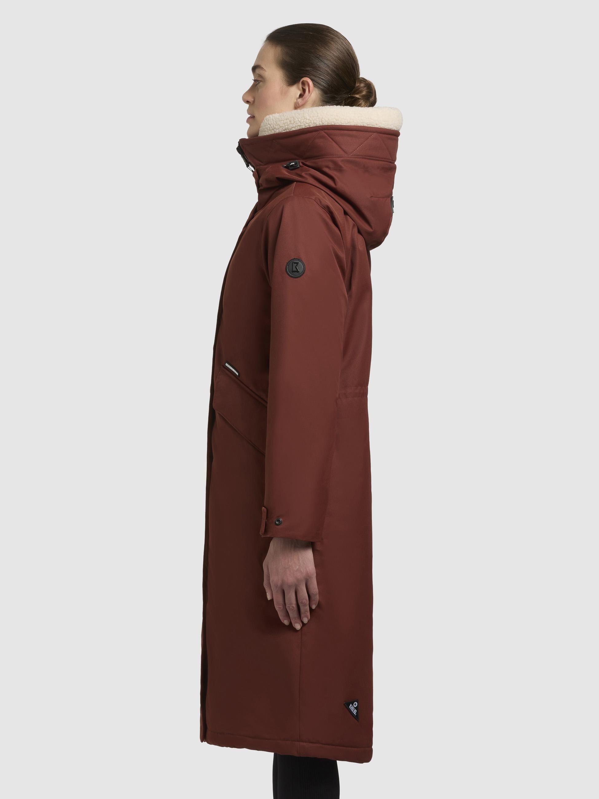 khujo Wintermantel "Agneta-YM" Langer Damen Mantel mit weichem Teddyfleece günstig online kaufen