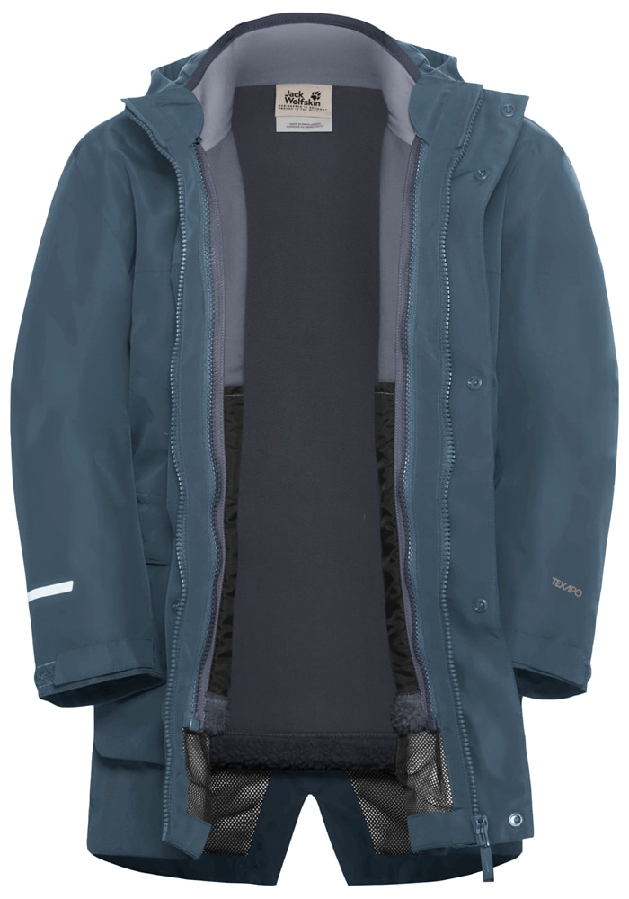 Jack Wolfskin 3-in-1-Funktionsjacke »3IN1 CANVEY KIDS«, mit Kapuze