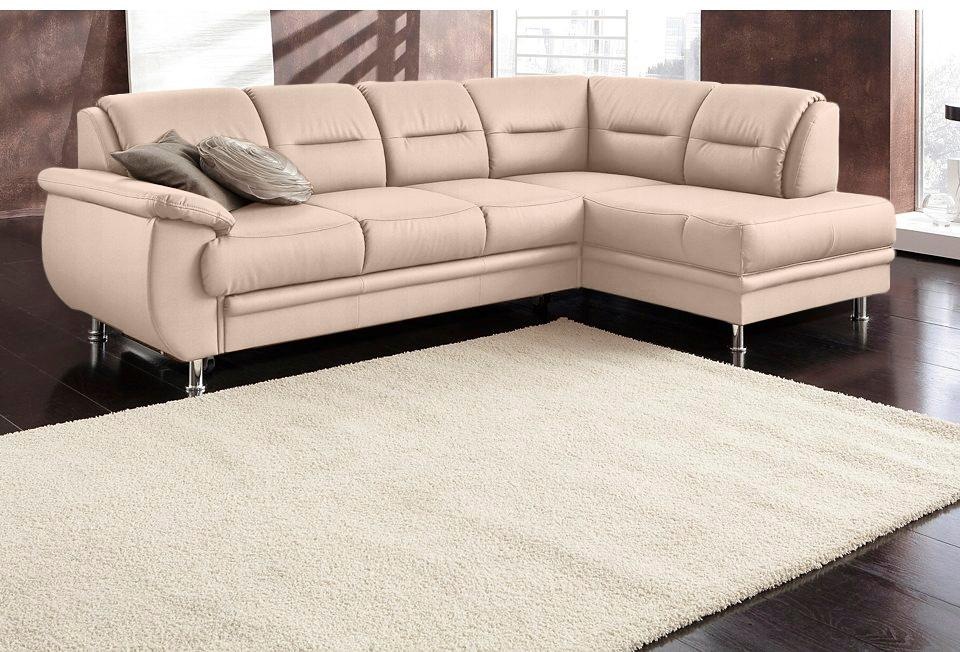 Ecksofa SIT & MORE, B:250cm H:85cm T:164cm, beige, Luxus-Kunstleder;Kunstleder Softlux;NaturLEDER (echtes Rindleder)/Korpus passendes Kunstleder