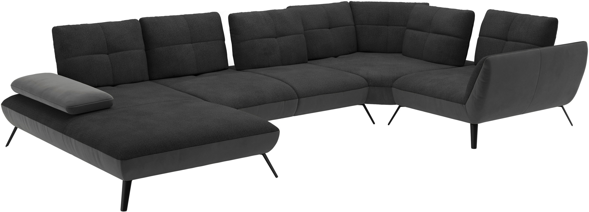Places of Style Wohnlandschaft »Mikado U-Form«, inkl. Sitztiefenverstellung und Armteilverstellung