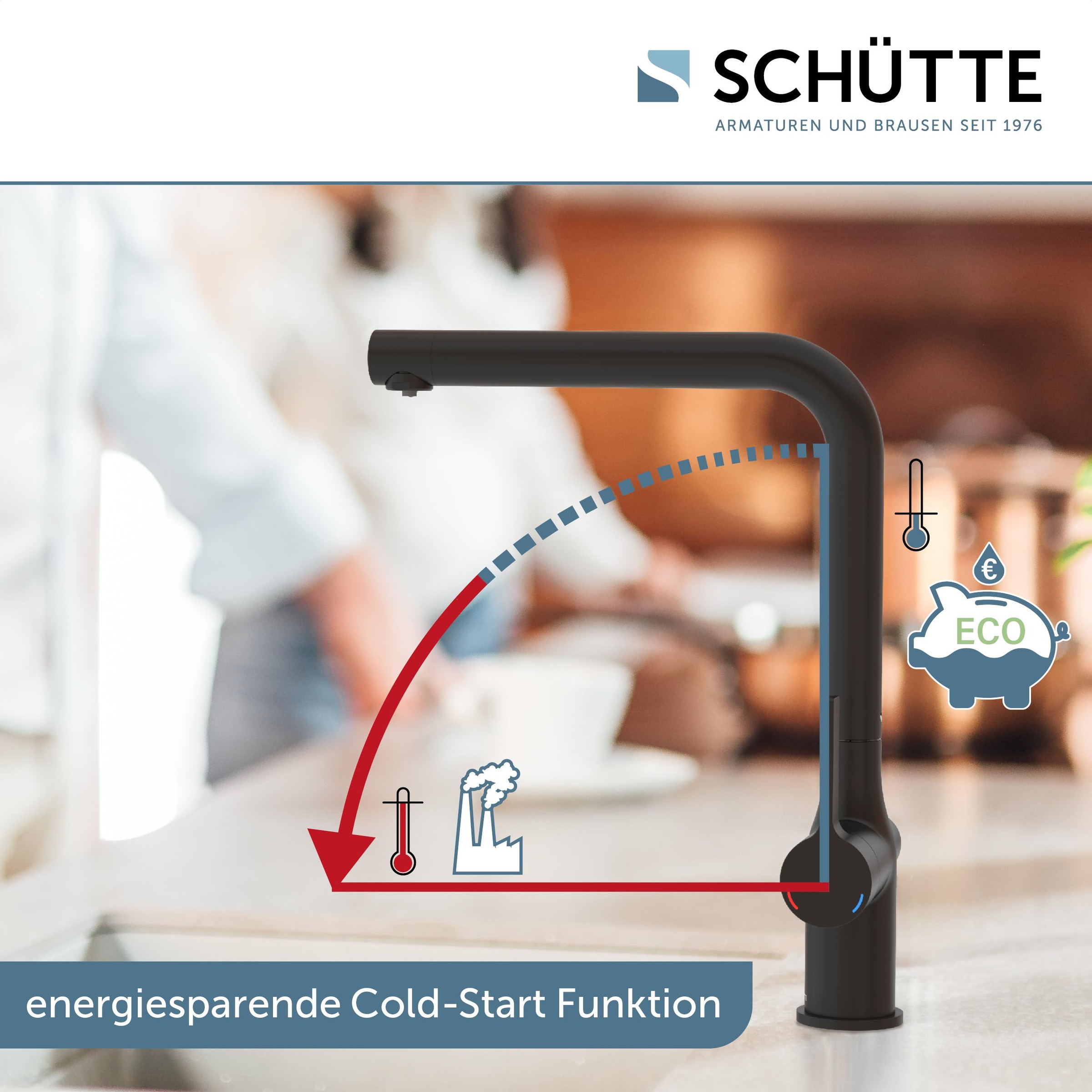 Schütte Spültischarmatur »AQUASTAR PRO«, mit Filtersystem für Trinkwasser, praktische Cold-Start-Funktion