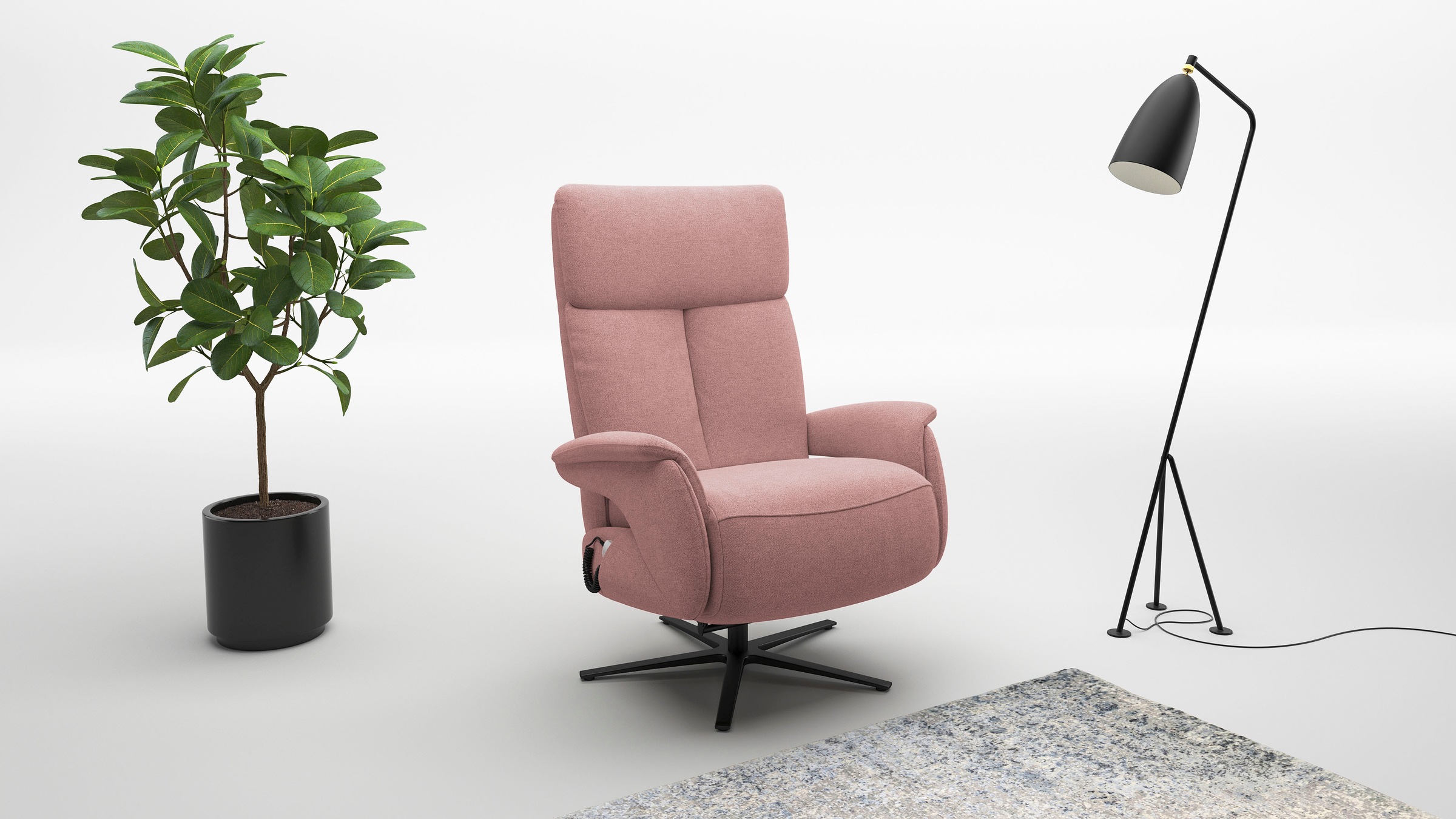 sit&more TV-Sessel "Triple Seven Xtra large, bis 200kg belastbar, mit Herz-Waage Funktion" inkl. Kopfteil- & Drehfunktion, wahlweise mit Akku und Aufstehhilfe